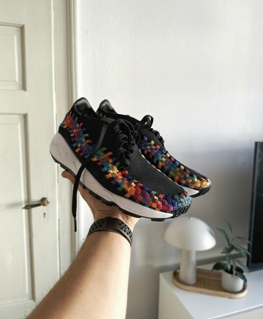 NIKE AIR FOOTSCAPE WOVEN BLACK MULTICOLOR 黑彩虹 編織  彩虹 黑色 女鞋