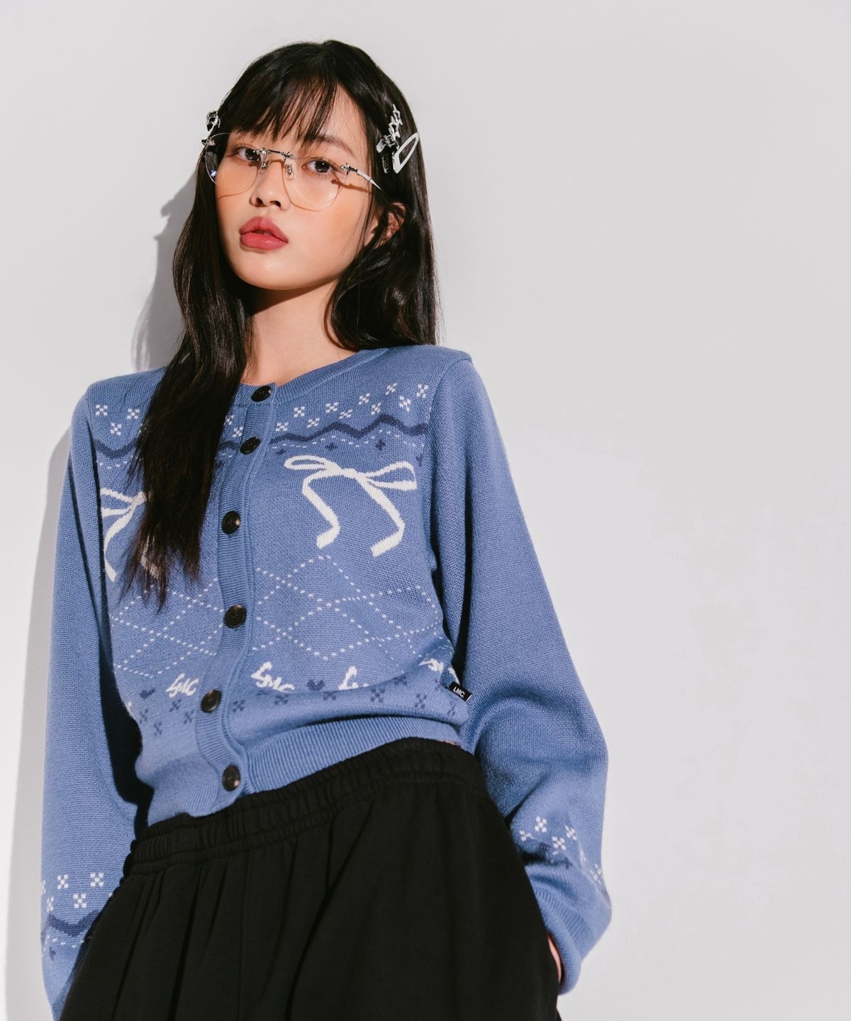 【代購】LMC M RIBBON JACQUARD CARDIGANN 開襟衫 外套 0LM44FCD881