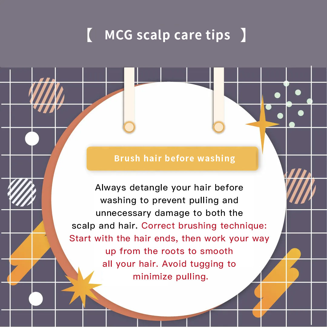 Brush hair before washing