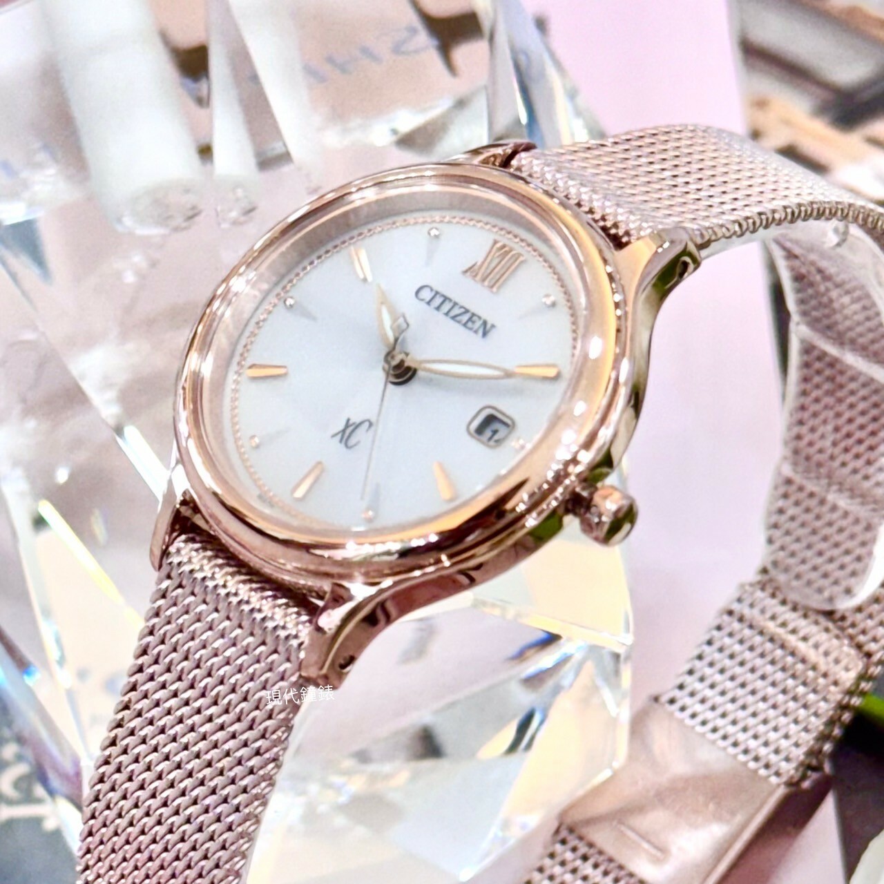 【CITIZEN 星辰】Sakura pink 系列(附粉紅環保材質錶帶)EW2635-62A 28mm現代鐘錶