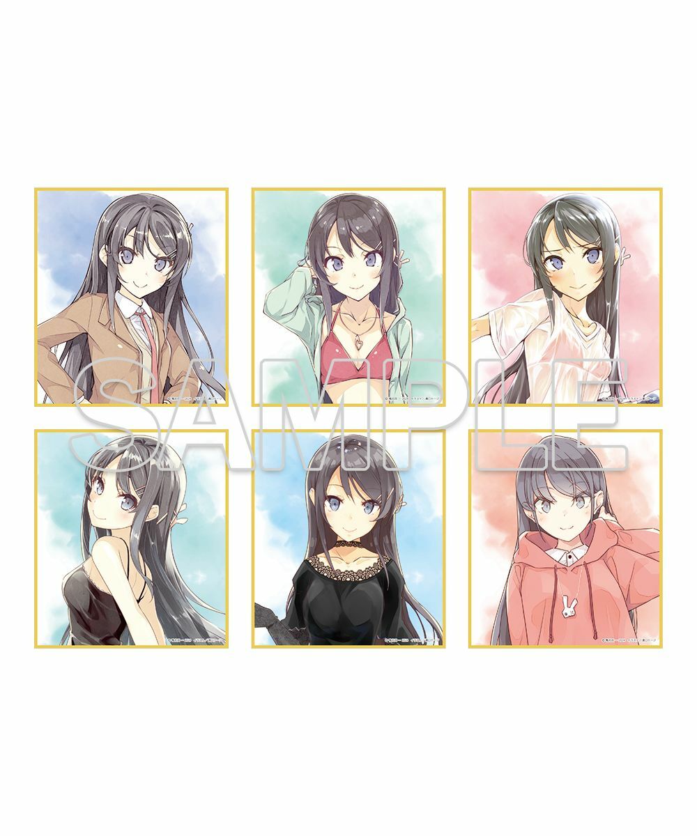電擊文庫「『青春豬頭』系列」10周年記念集換式迷你色紙 ～滿滿的櫻島麻衣～ PACK盲盒販售 隨機出貨【日本進口精品】