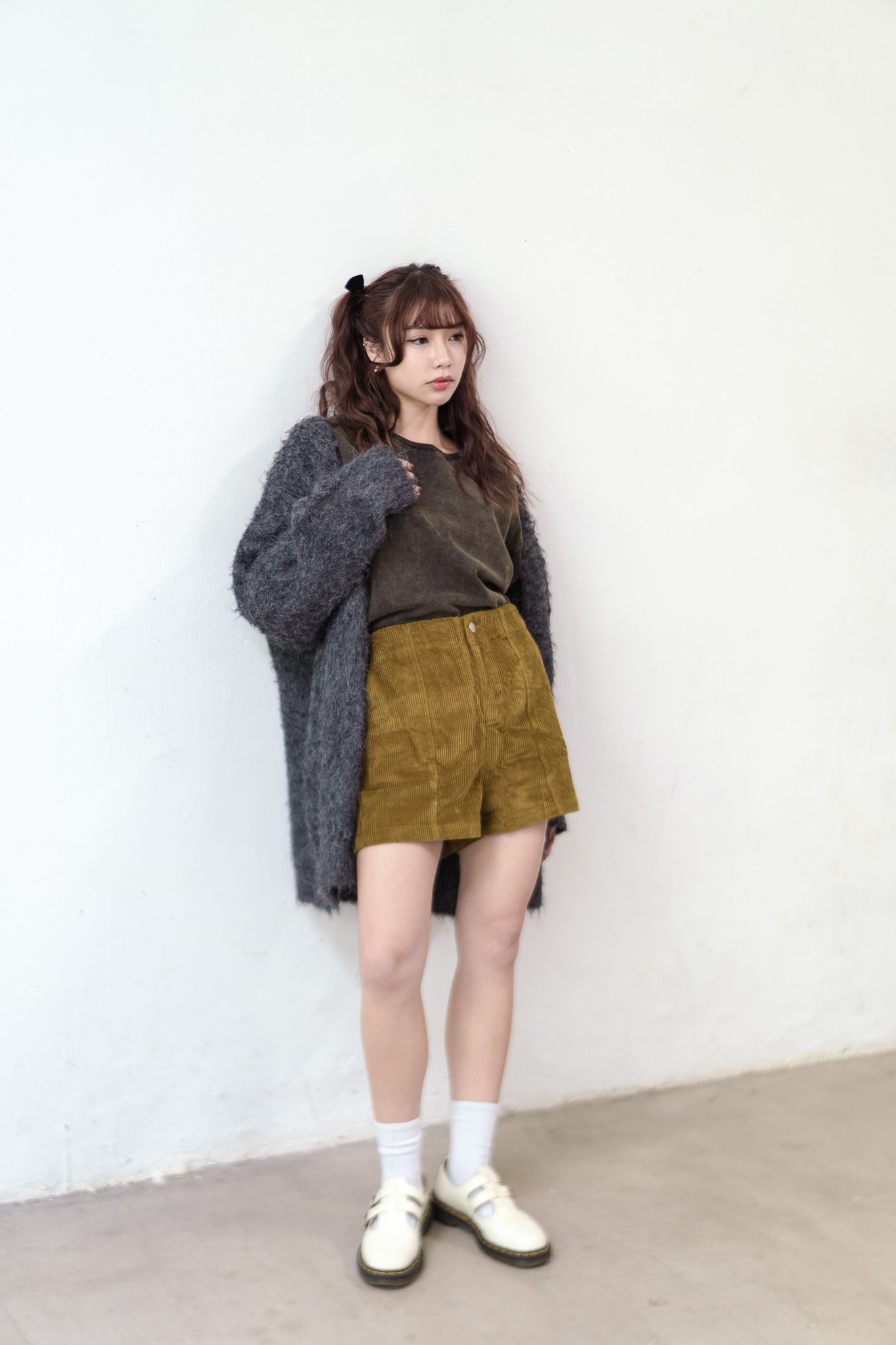 9944｜半橡筋燈芯絨短褲