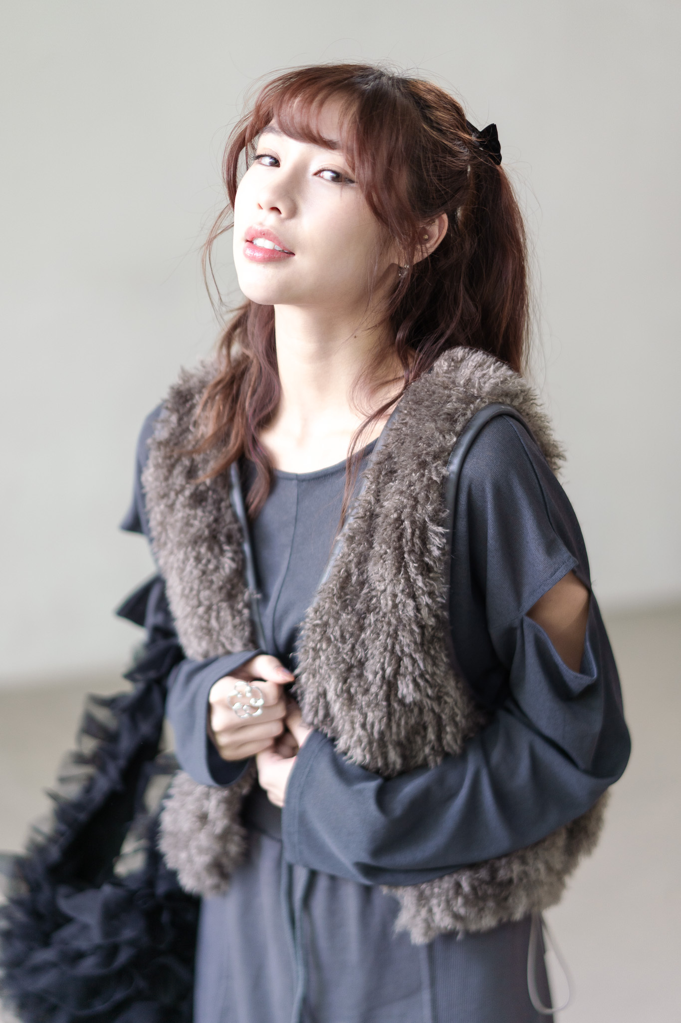 縷空竹節紋理紗質上衣 - BL43343