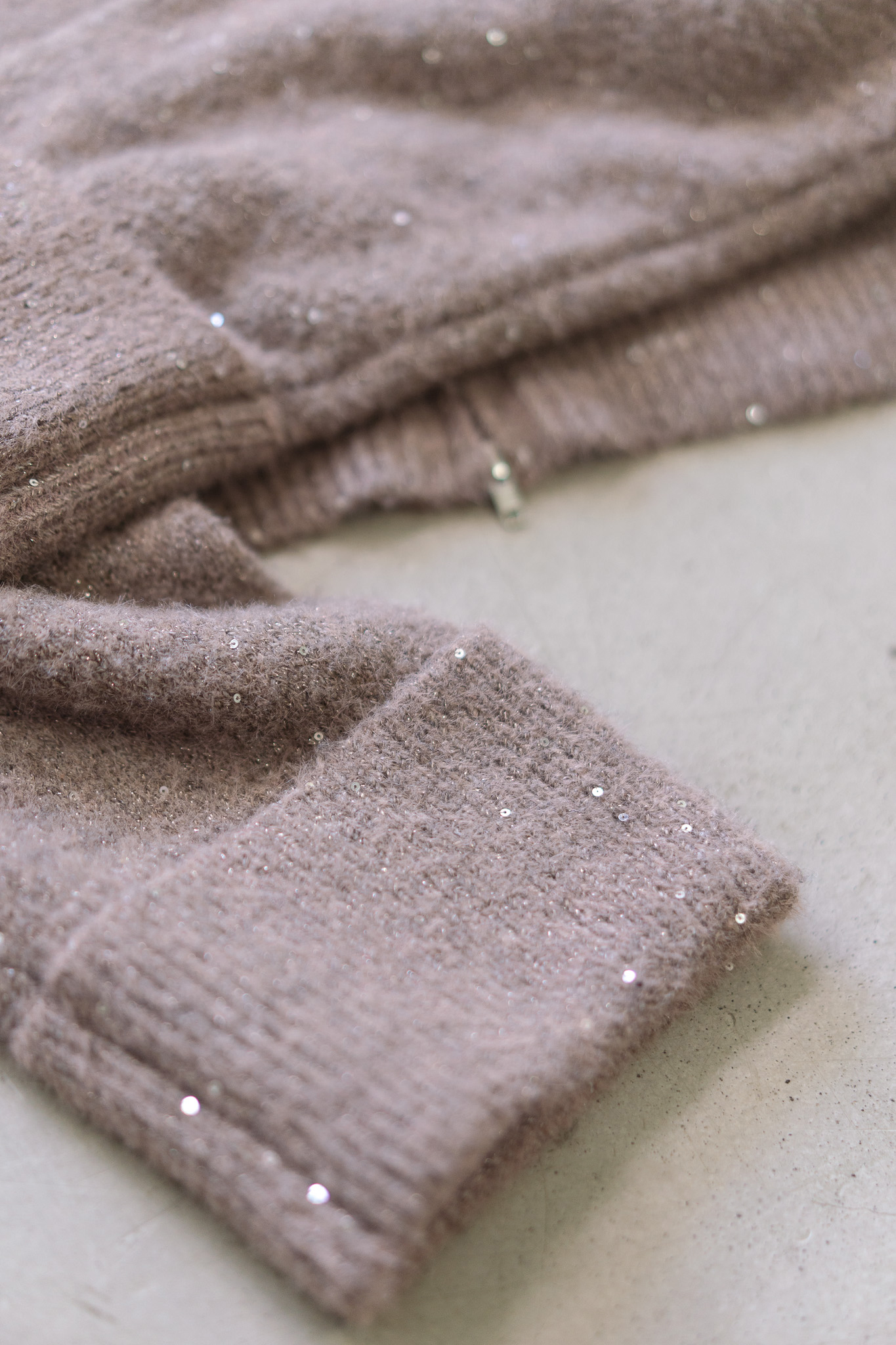 閃閃水手領針織拉鍊外套 - JK44366