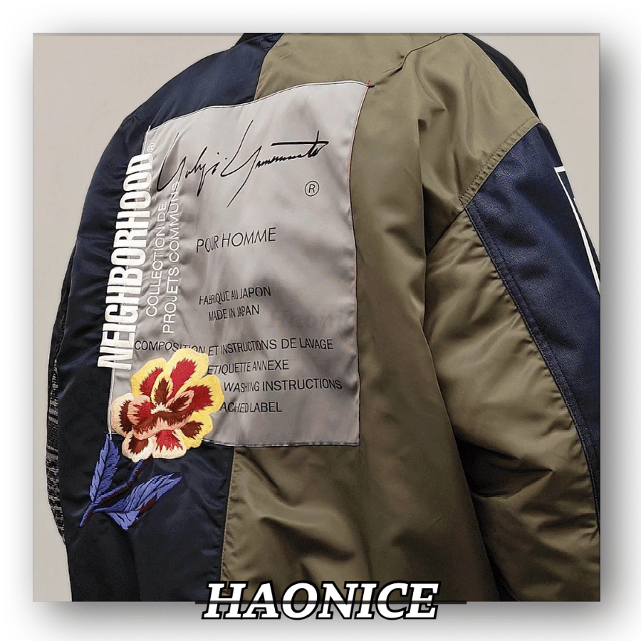 【HAO NICE】潮流首選🔥NEIGHBORHOOD x 山本耀司 超強聯名✨MA-1 多元素拼接飛行外套 絕美藝術品