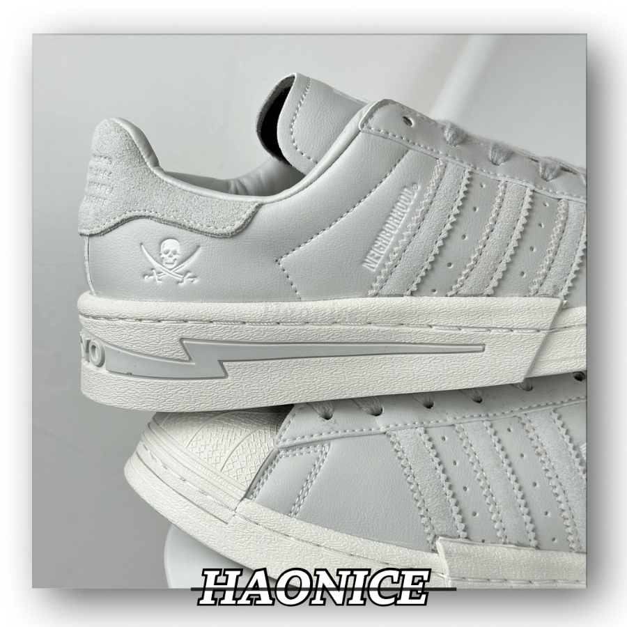 【HAO NICE】經典再現🔥Adidas x NEIGHBORHOOD超強聯名✨30週年經典貝殼頭 閃電骷髏板鞋 低筒