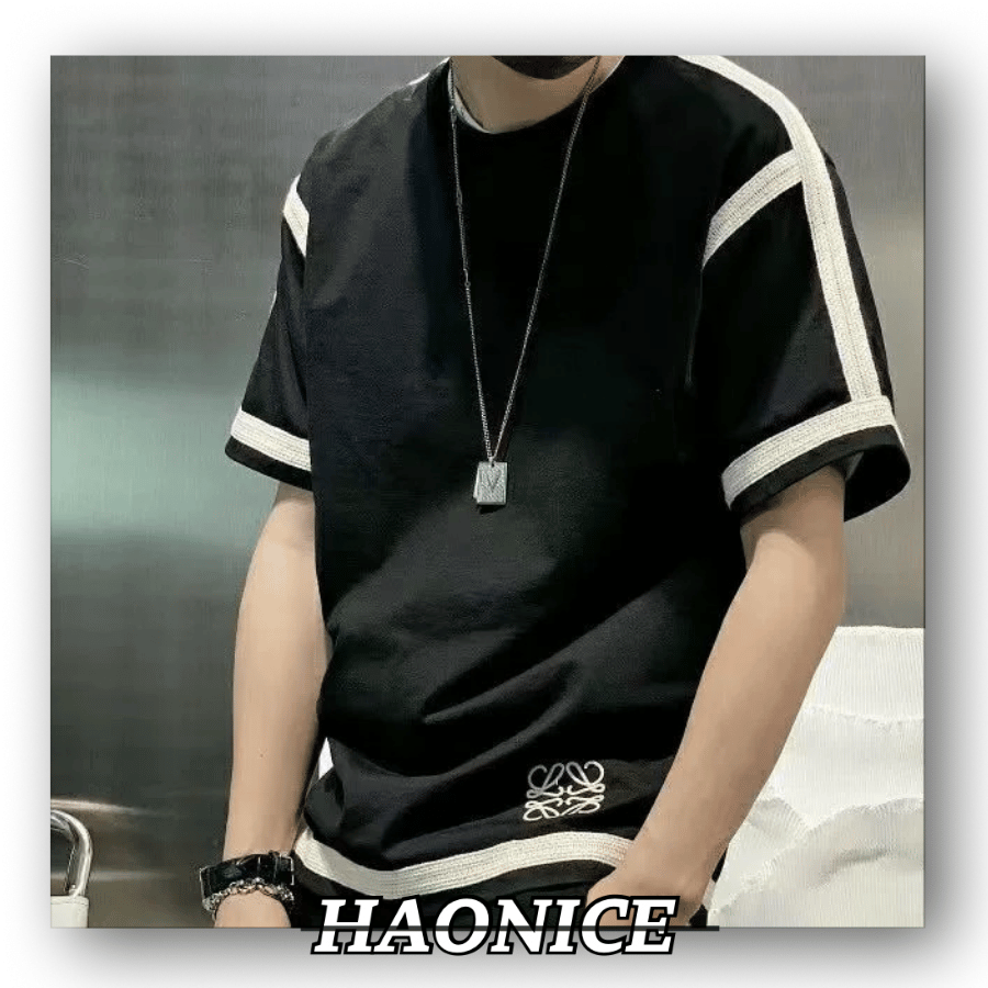 【HAO NICE】🇪🇸西班牙精品 Loewe 上海經銷商 刺繡logo織帶短袖 短T 套裝