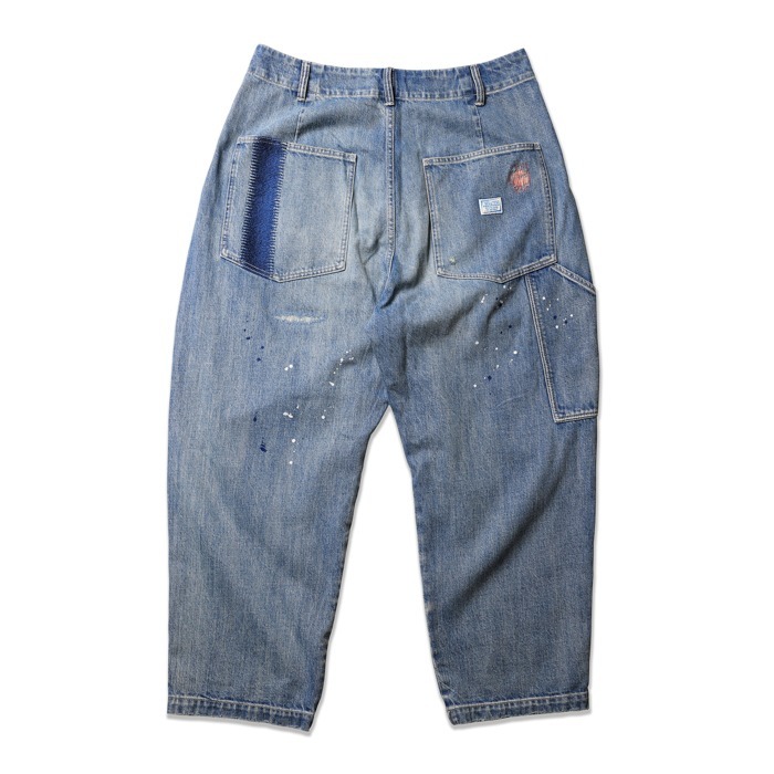 2024AW LIBERAIDERS REPAIR BAKER DENIM SARROUEL PANTS 上寬下窄 潑漆 加工 水洗 丹寧 牛仔褲 哈倫畫家褲 現貨 747012414