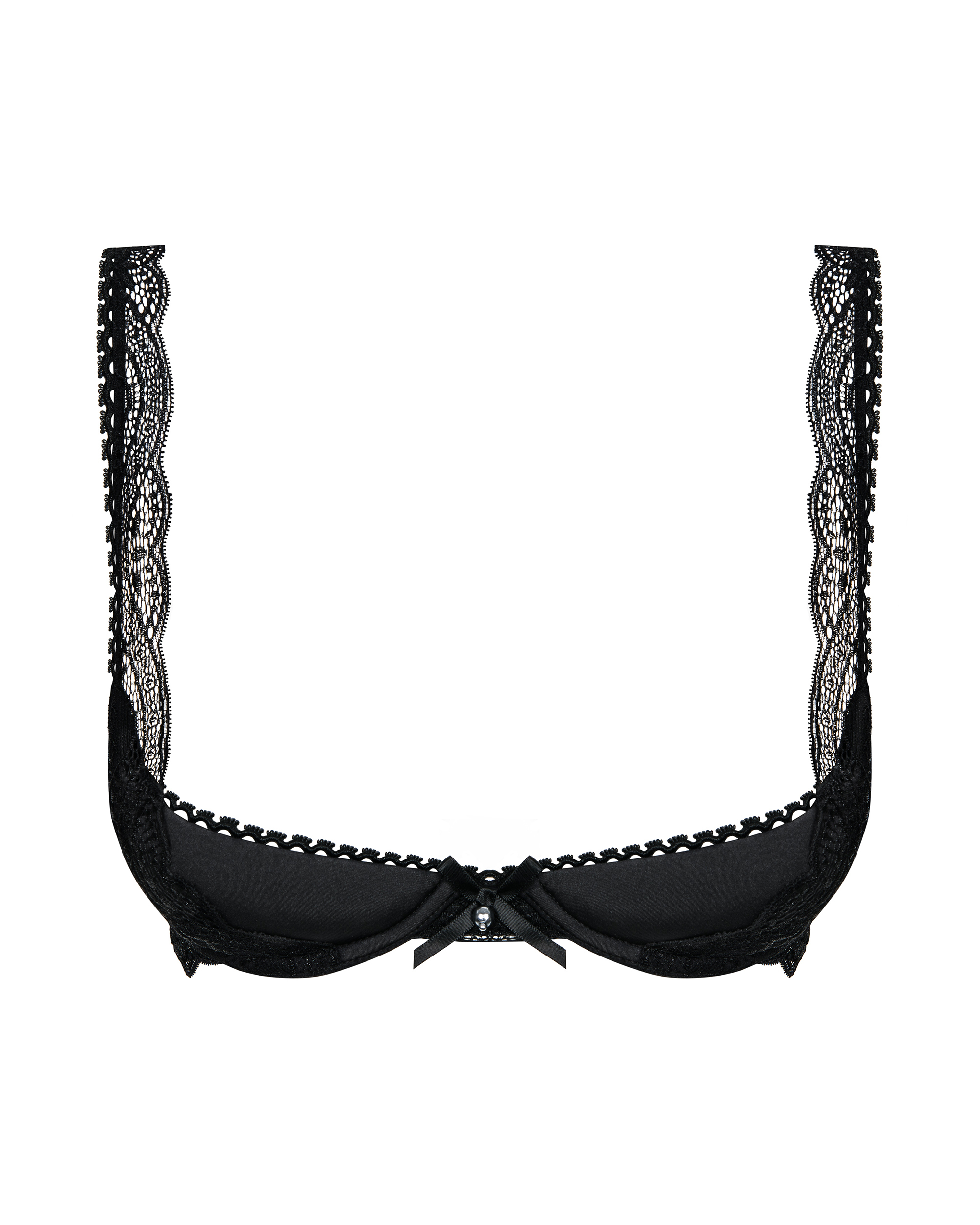 Obsessive - Miamor half-bra 蕾絲鋼圈push up半胸罩 - S/M