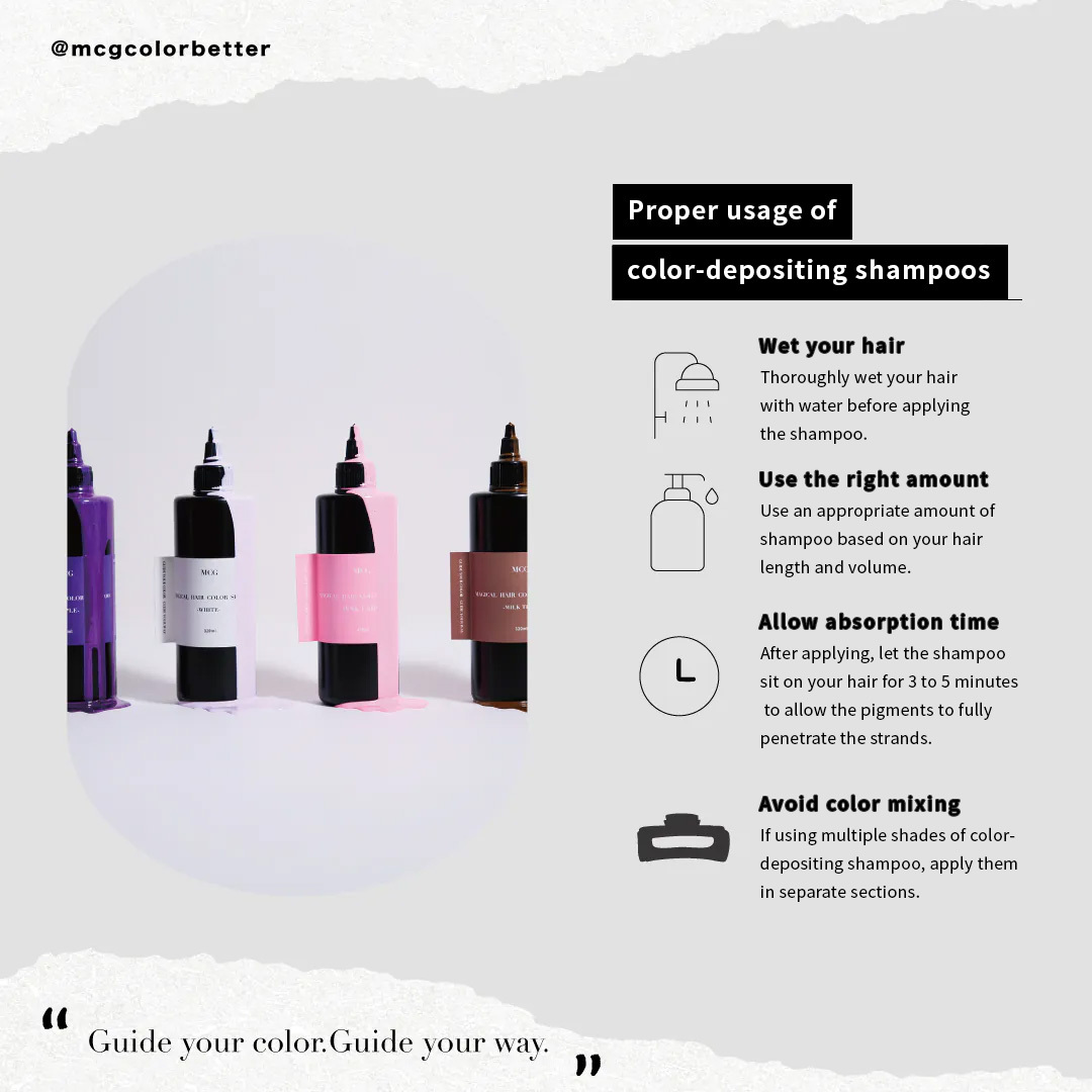 Proper usage of color-depositing shampoos