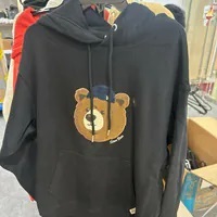 [S] WHO.A.U STEVE BOUCLE PATCH HOODIE,BLACK, WHMHE4V31U-BLACK (SWAU458)