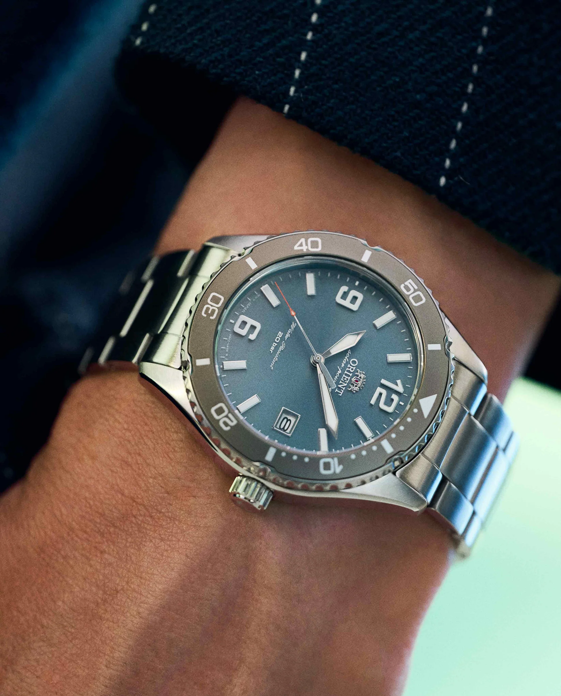 萬年鐘錶 -  ORIENT 東方錶 Sports Mako 運動風格太陽能200米防水潛水錶 RA-WJ0002L 錶徑 : 39.9mm