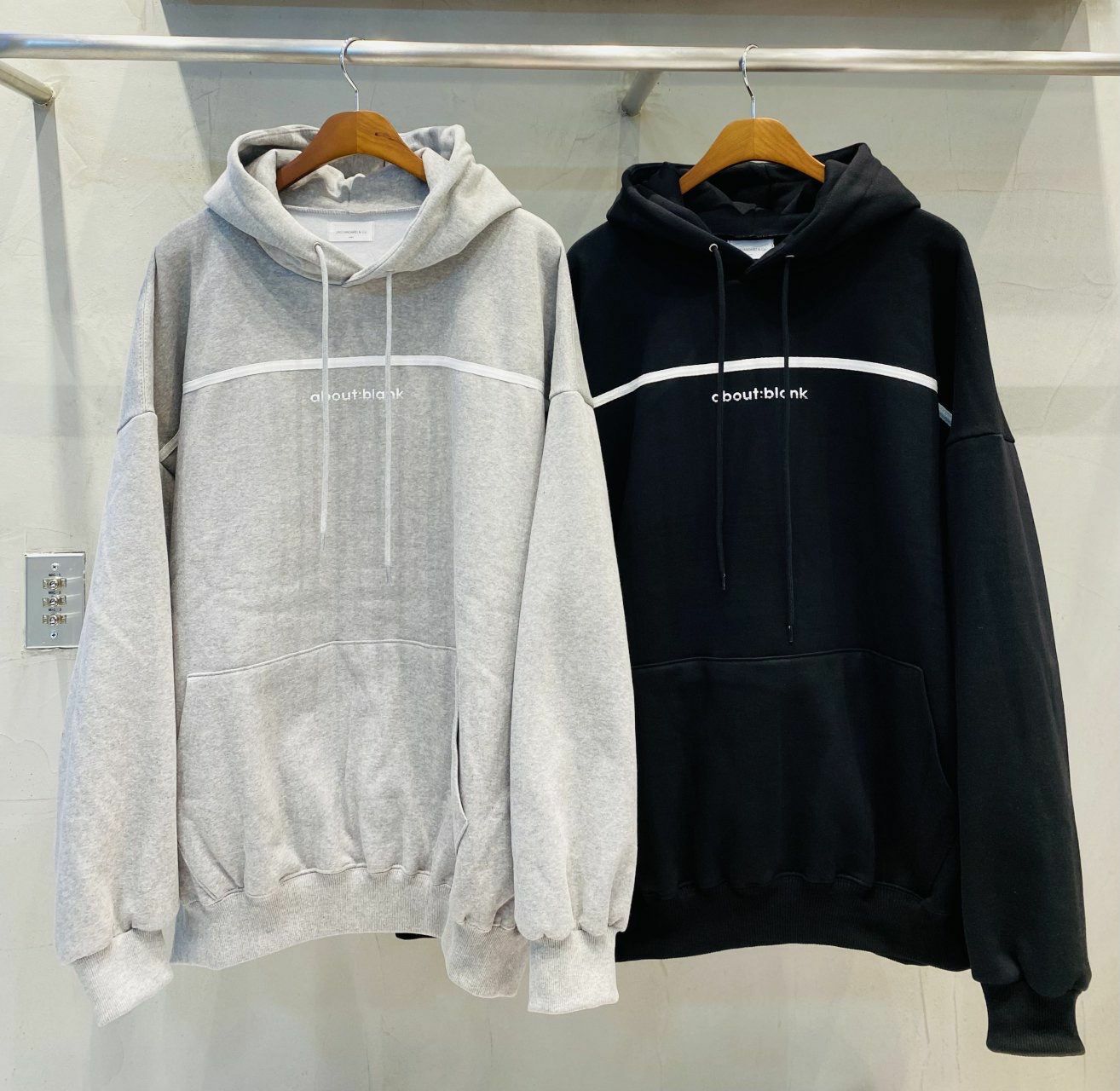 OverSize英文字連帽衛衣(薄抓毛底) UNSTANDARD-096T