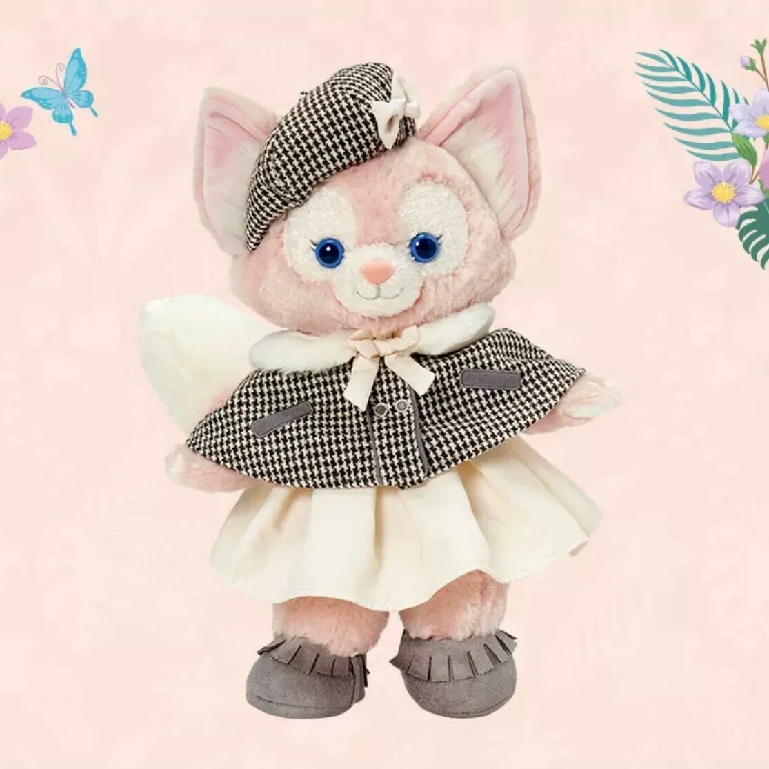 玲娜貝兒 Lina bell 千鳥格 偵探裝 造型 娃娃 玩偶 -上海迪士尼樂園