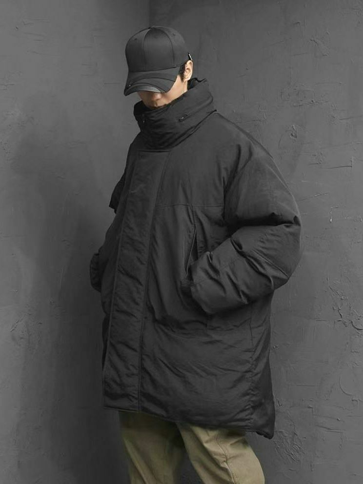 淨色高領中長褸(夾棉) UNSTANDARD-098JK