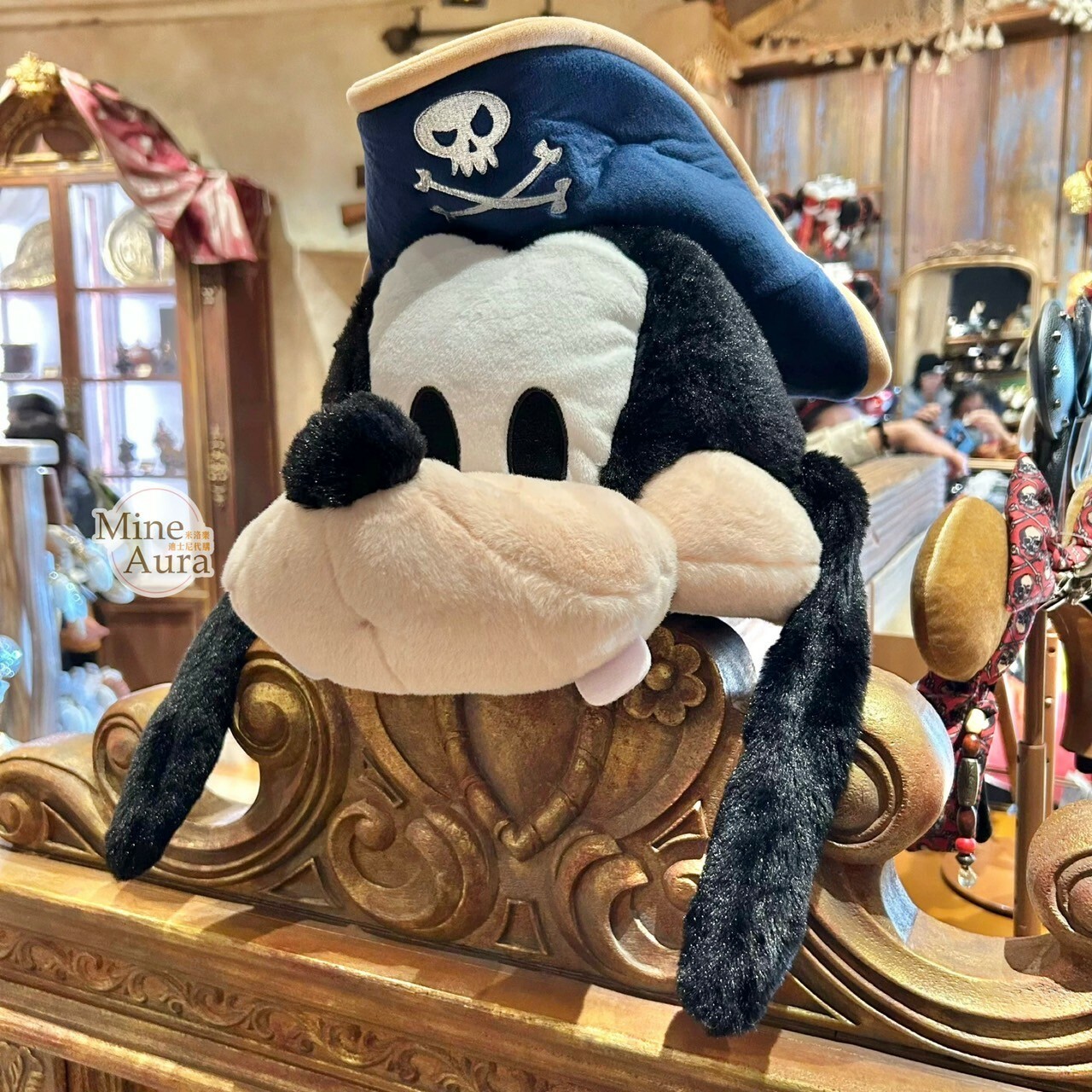 海盜系列 高飛狗 Goofy 大頭 造型帽 帽子 頭套 -上海迪士尼樂園