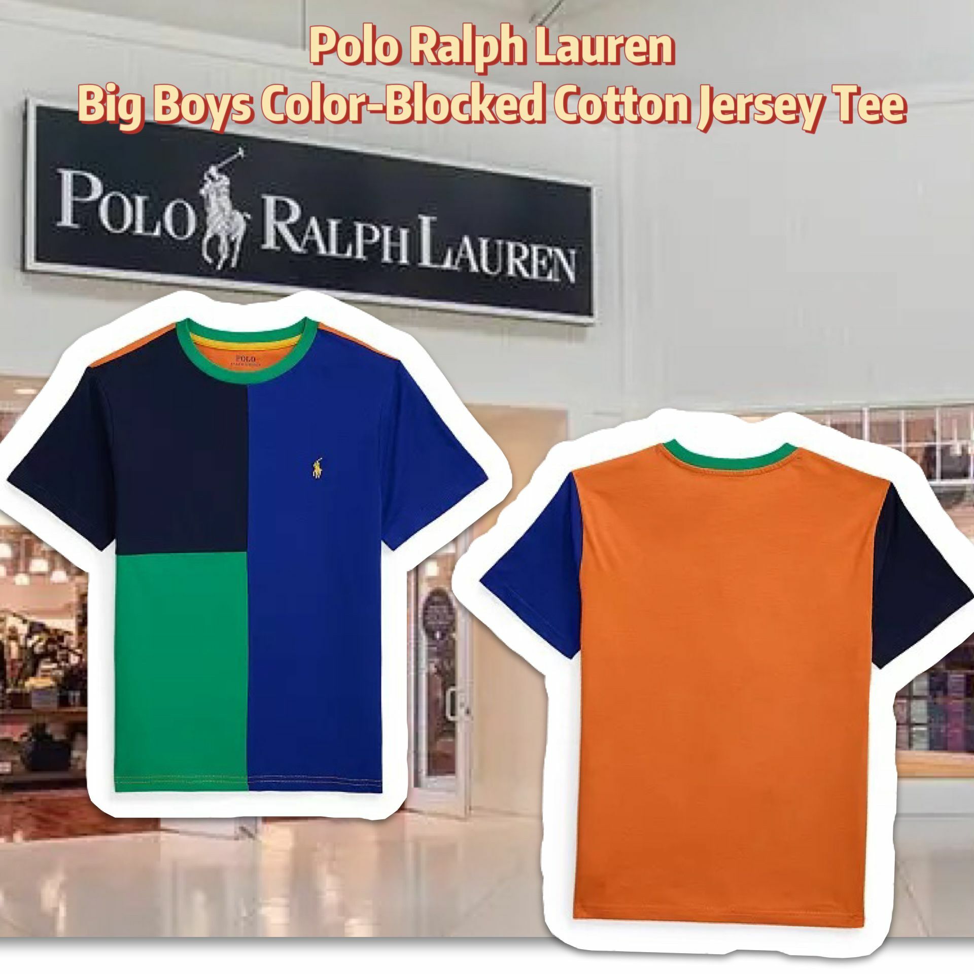 【預購】Polo Ralph Lauren Color-Blocked G121911 大童短袖tee