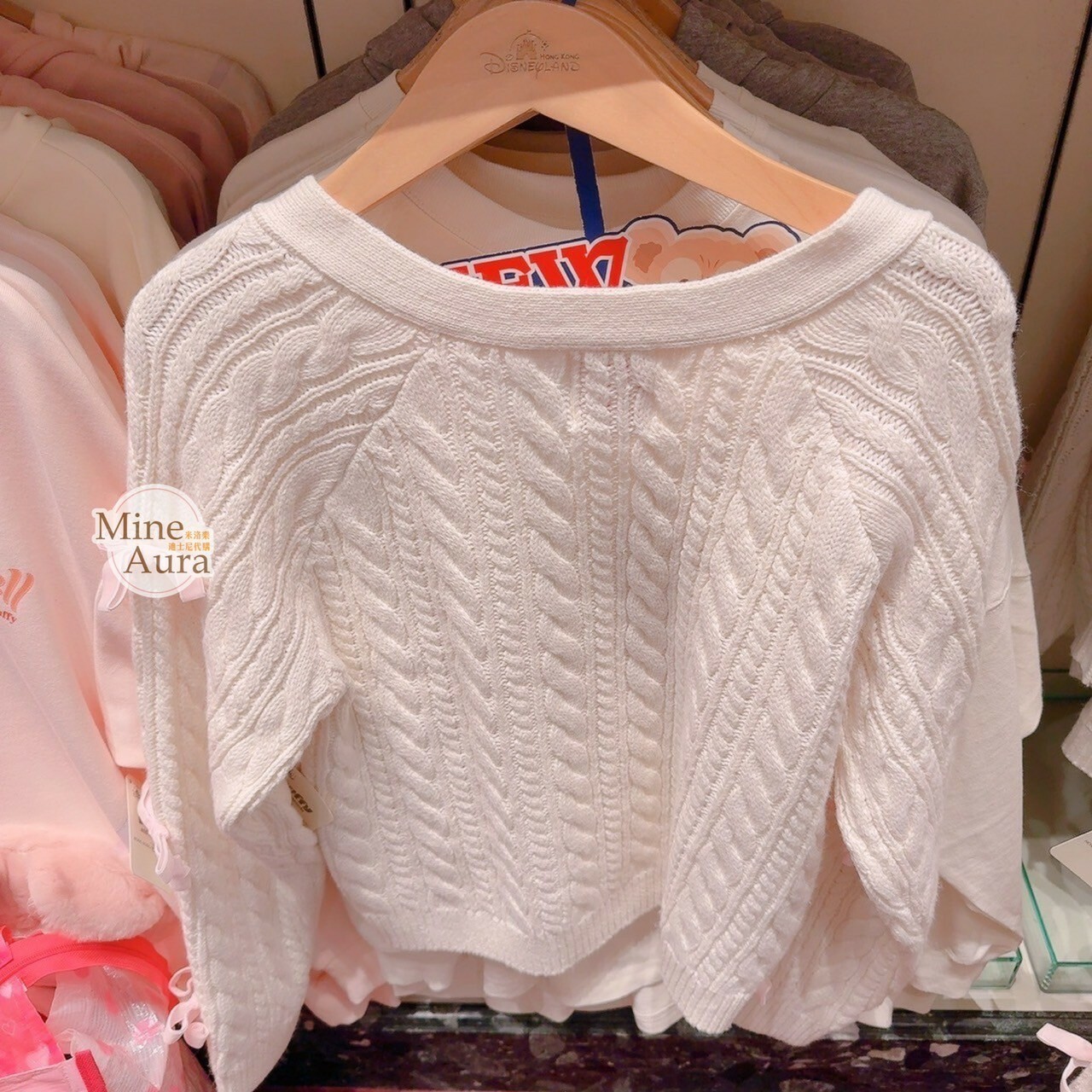 玲娜貝兒 Lina bell 麻花編織 蝴蝶結 毛衣 外套 -香港迪士尼樂園