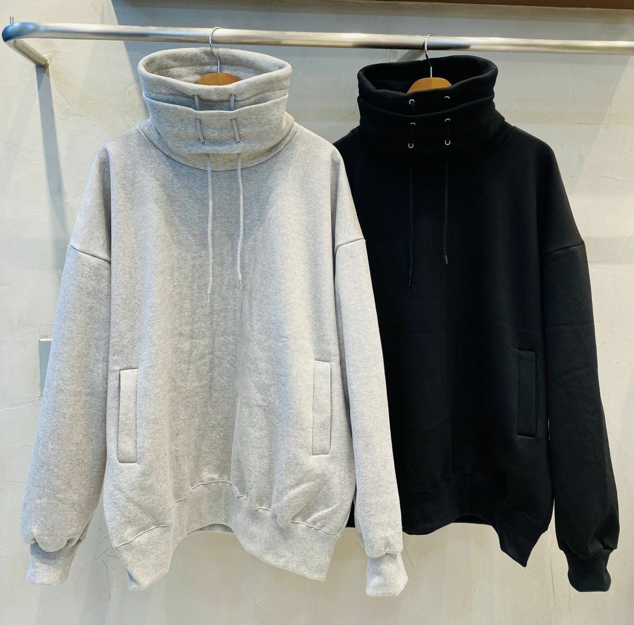 OverSize淨色高領衛衣(薄抓毛底) UNSTANDARD-101T