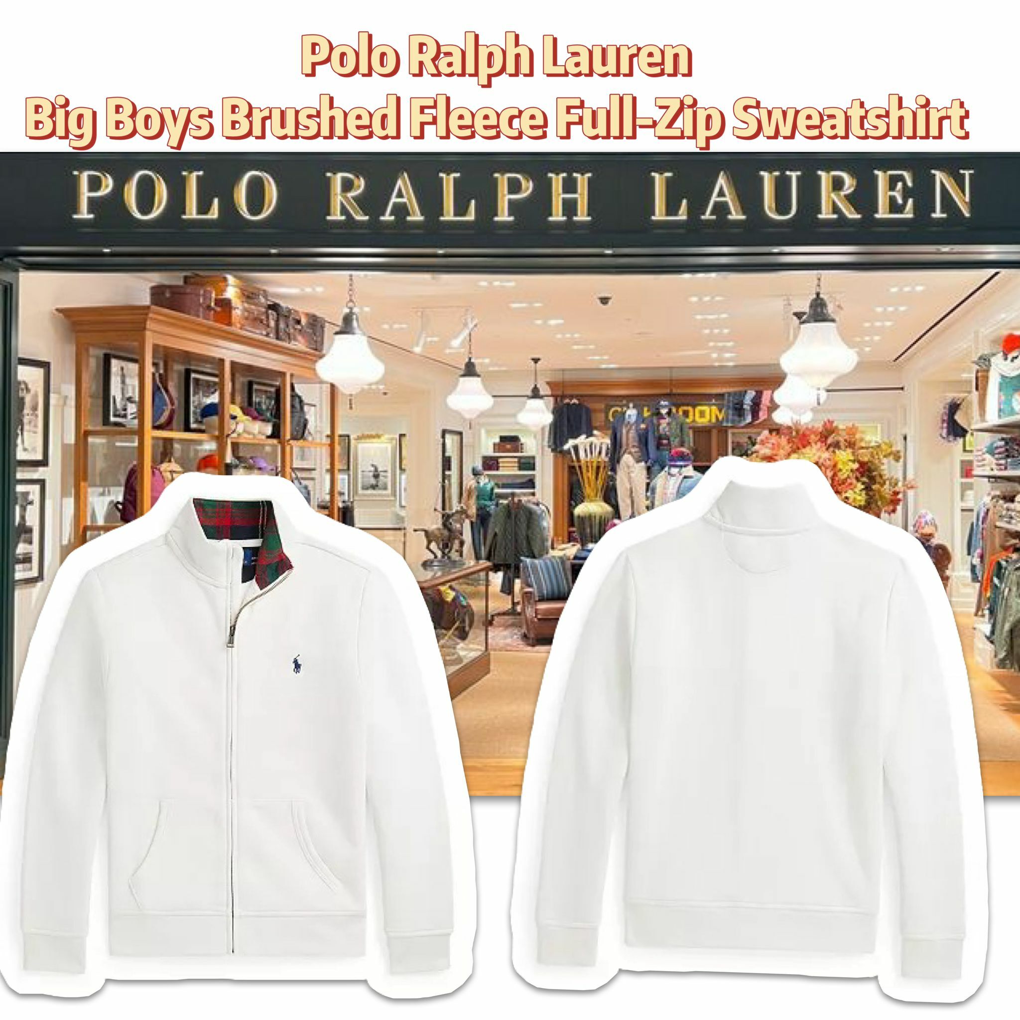 【預購】Polo Ralph Lauren G121915 大童拉鏈外套