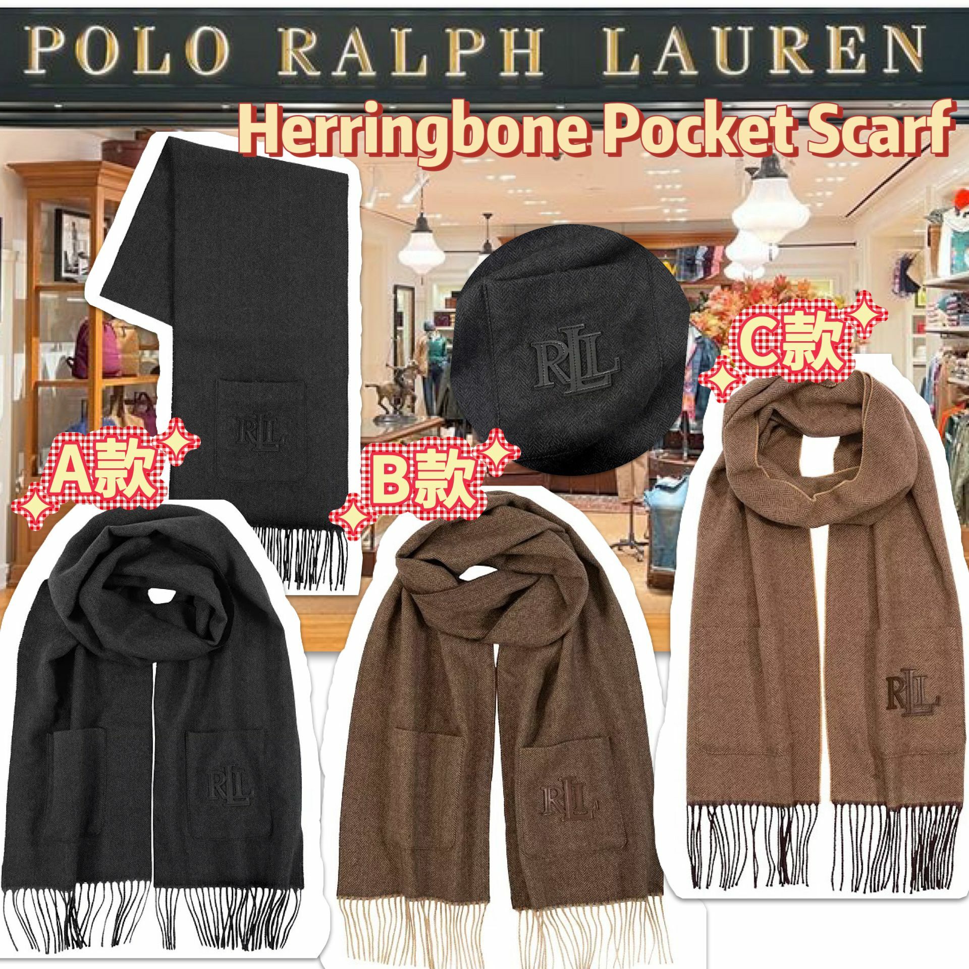 【預購】Lauren Ralph Lauren G121916 圍巾