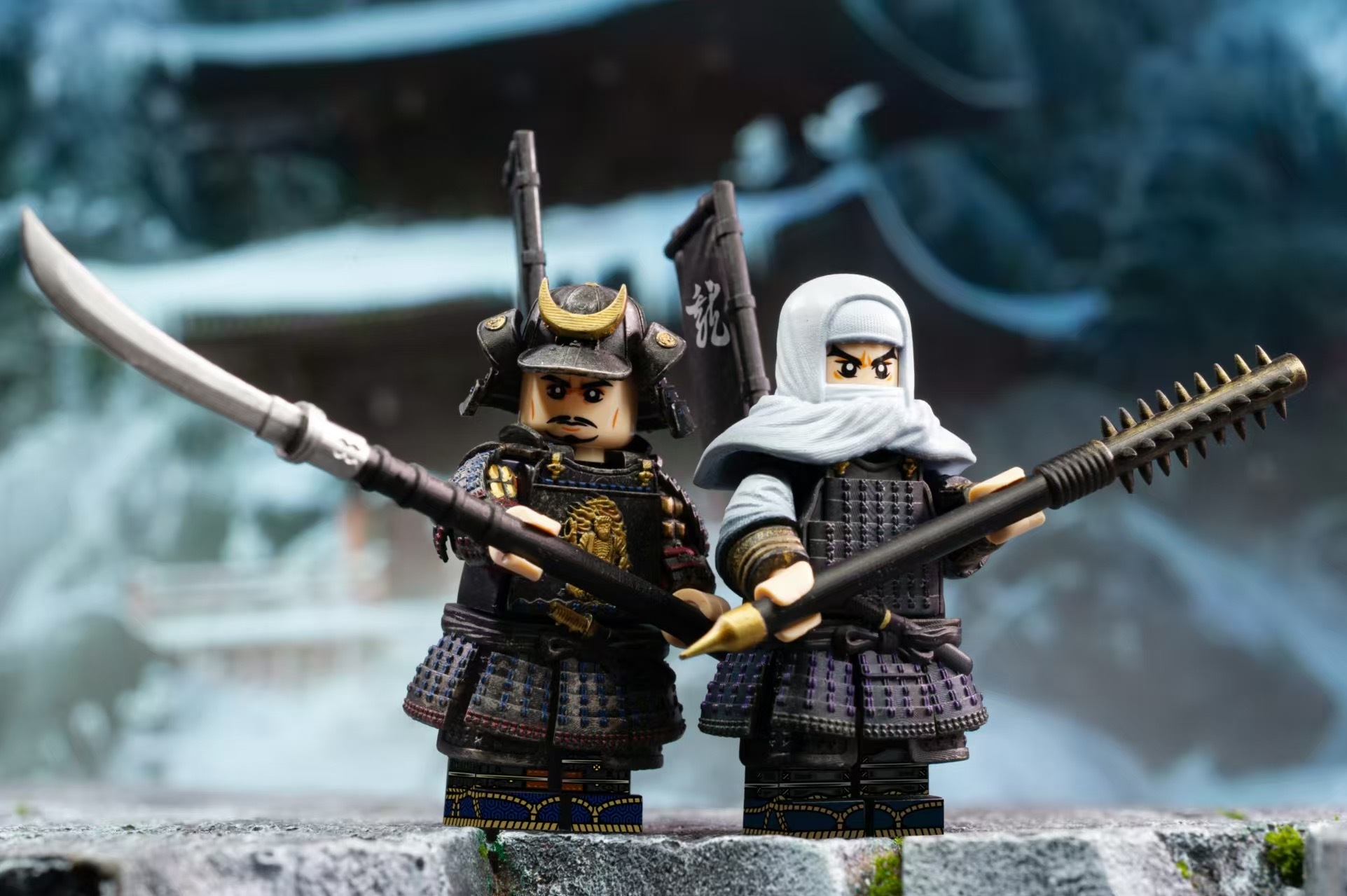 【Cosmo Brick】Uesugi Kenshin, a hatamoto (4 minifigures with full equipment)