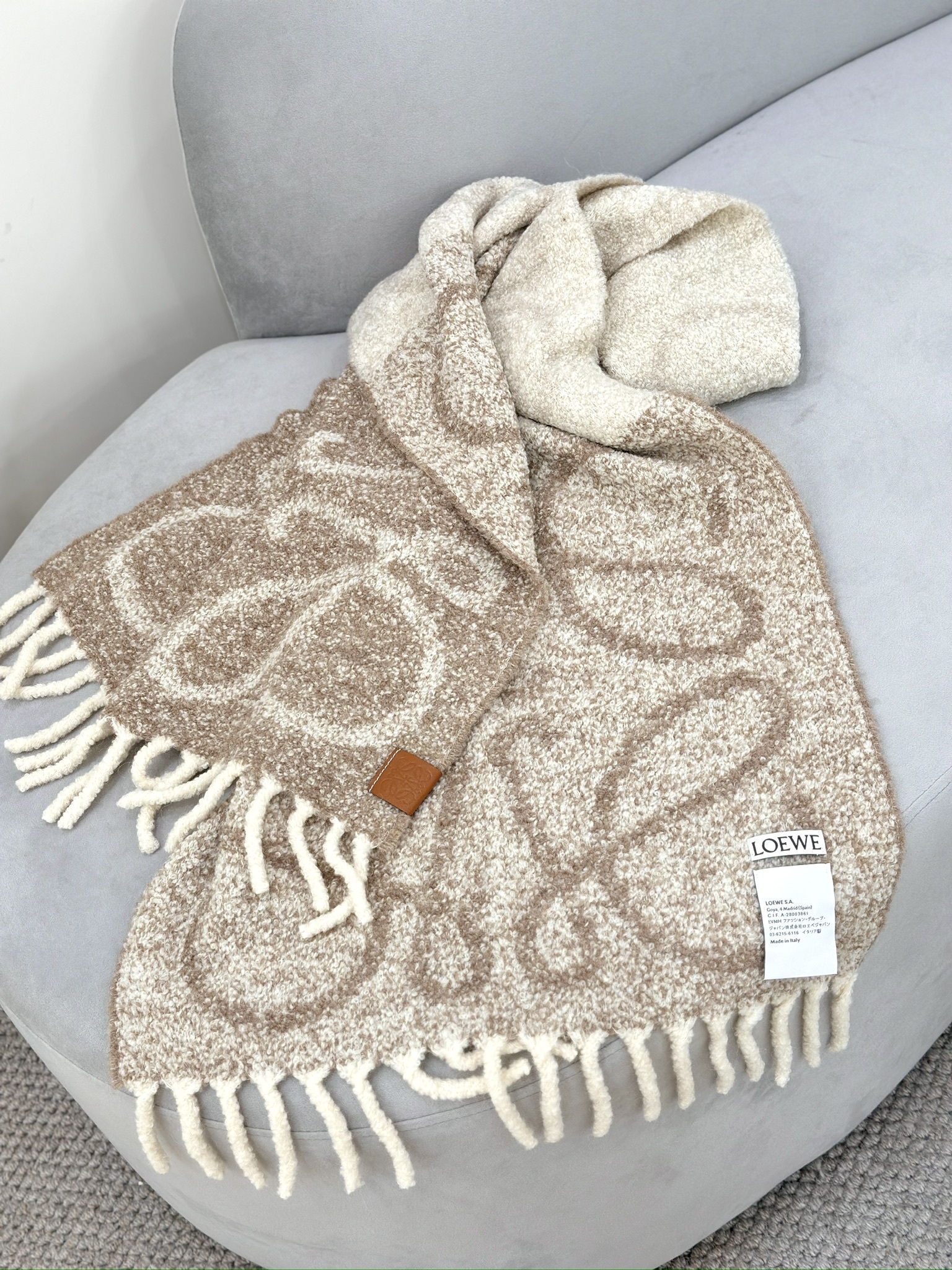 LOEWE Anagram Scarf In Alpaca And Wool