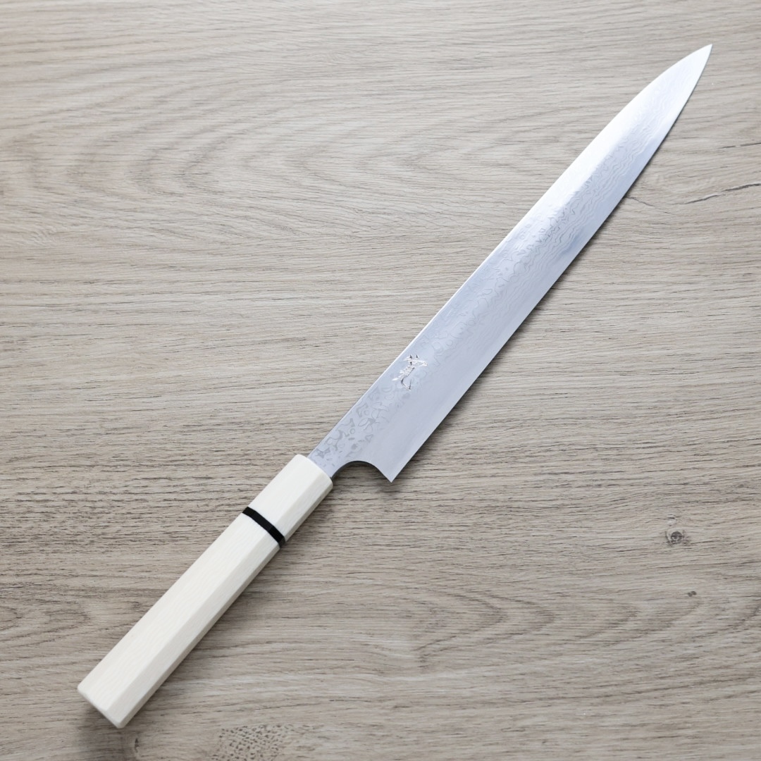 彌氏良寬  柳刃 300mm 青紙鋼 墨流