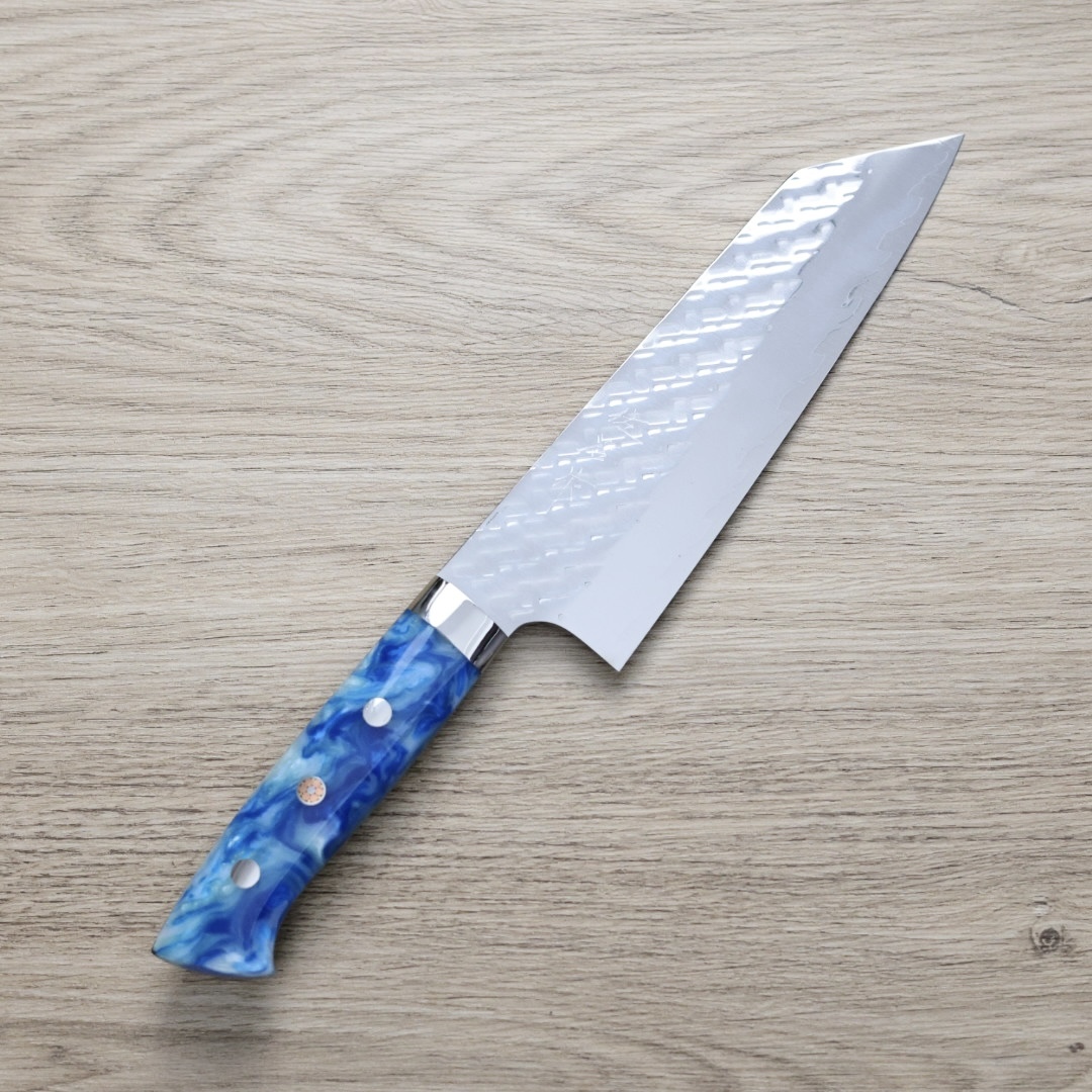 佐治武士 文化180mm SG Strix鋼 鎚目 壓克力柄