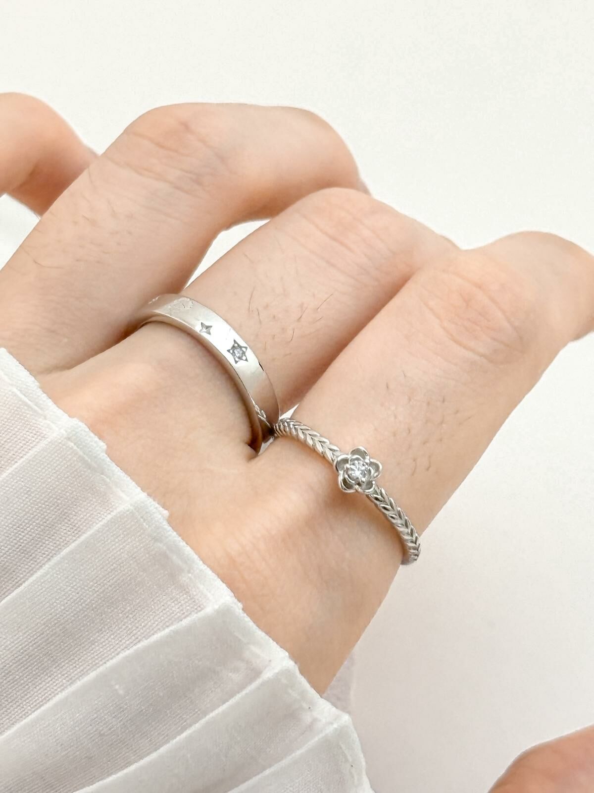 「小王子和玫瑰花」情侶戒指💍 ｜S925純銀或鍍銀｜活口對戒｜免費刻字✒️｜