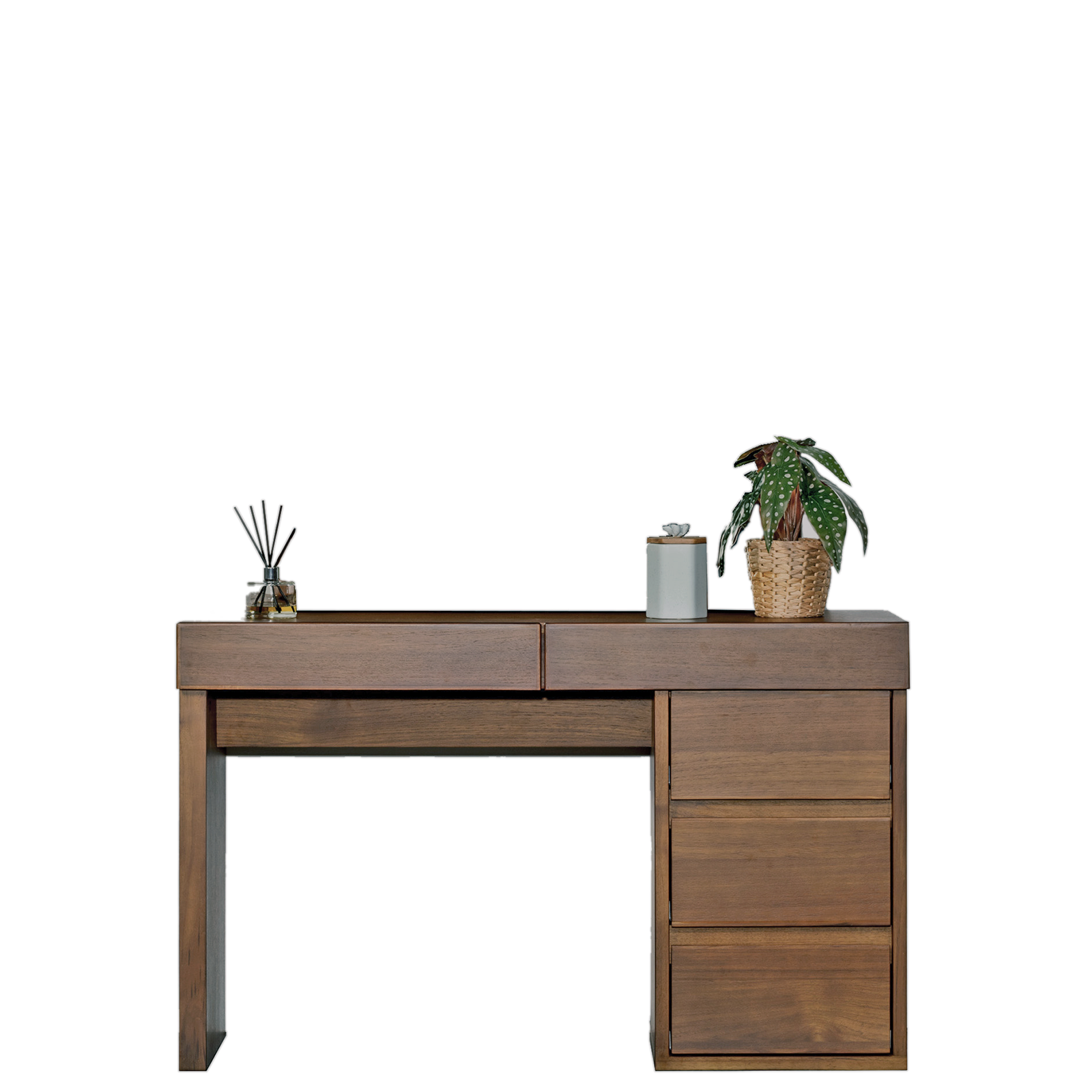 Vanna 歐風簡約梳妝檯寫字桌-美胡色〔DT98SＷ〕