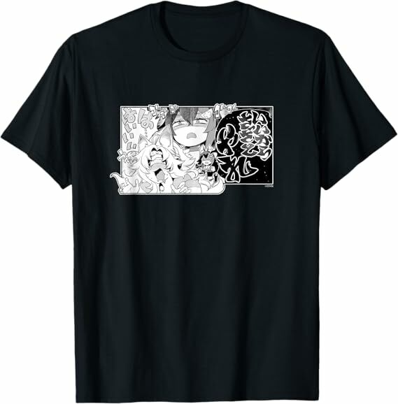 「官方代購」Hololive 【大神ミオ】『ヤマト神想怪異譚』漫画コマTシャツ（本人セレクト / 日本語 / 英語）  T-Shirt