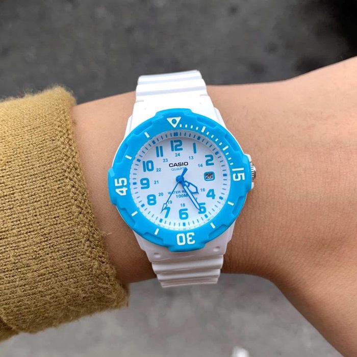 萬年鐘錶 - CASIO  卡西歐   繽紛馬卡龍數字女錶 LRW-200H-2BV  錶徑34.2MM