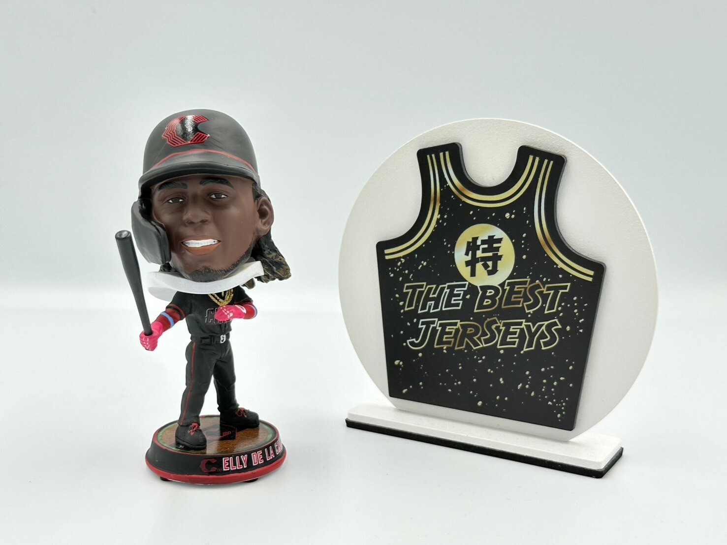 MLB公仔 Elly De La Cruz Cincinnati Reds 辛辛那提紅人 城市黑 公仔 Foco Bobblehead 搖頭娃娃 全新含盒裝