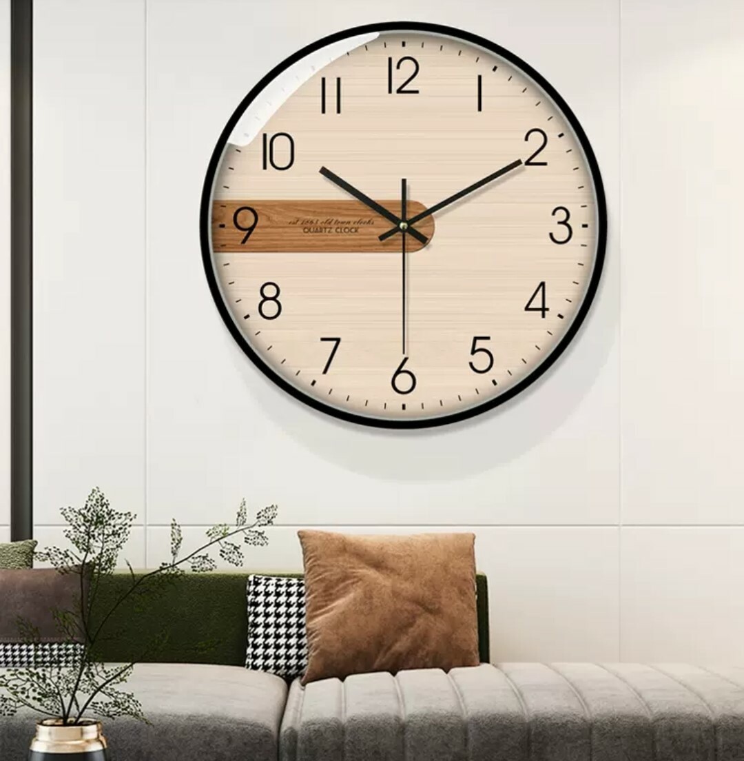 北歐簡約石英掛鐘(靜音款)