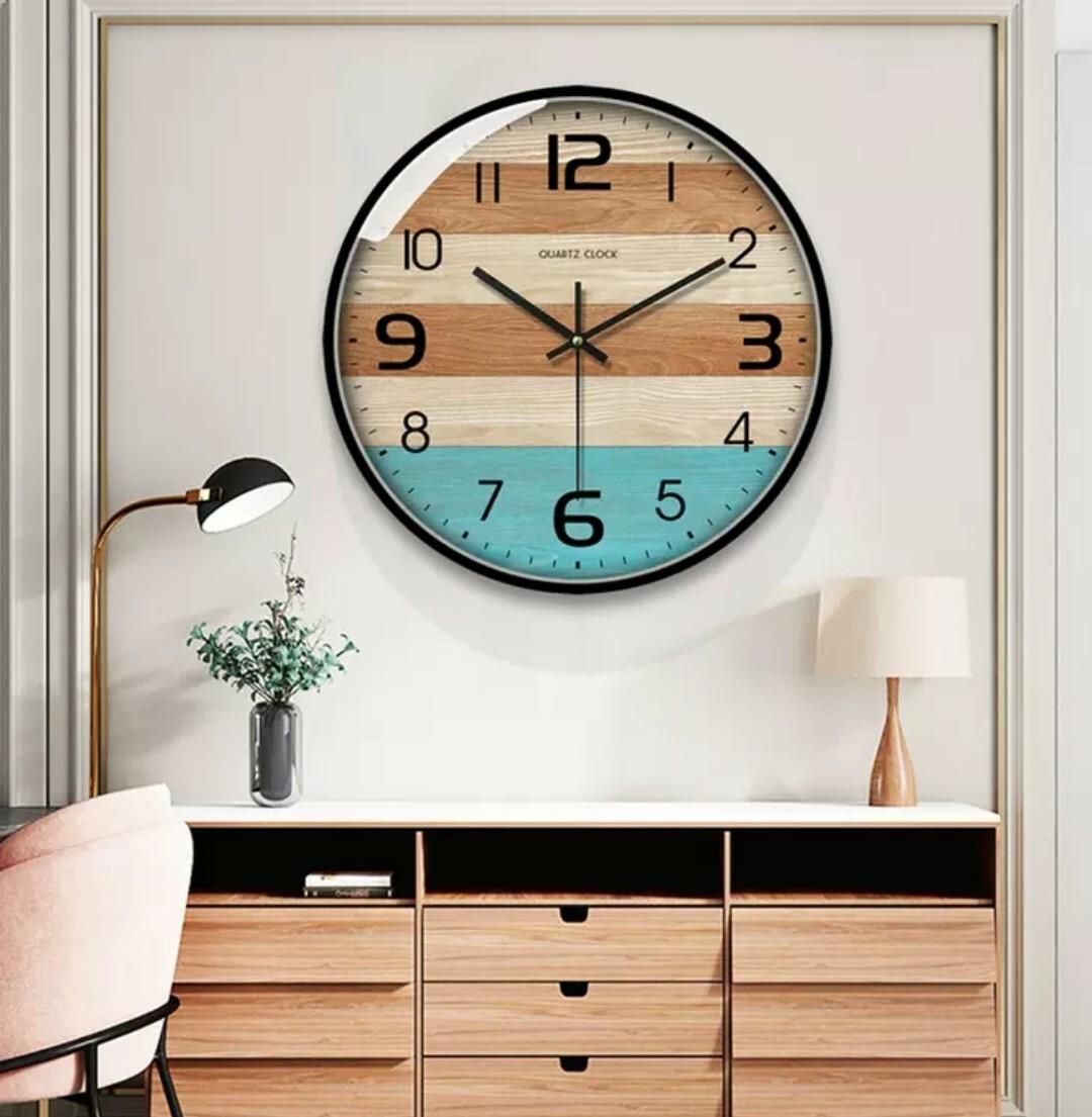 北歐簡約石英掛鐘(靜音款)