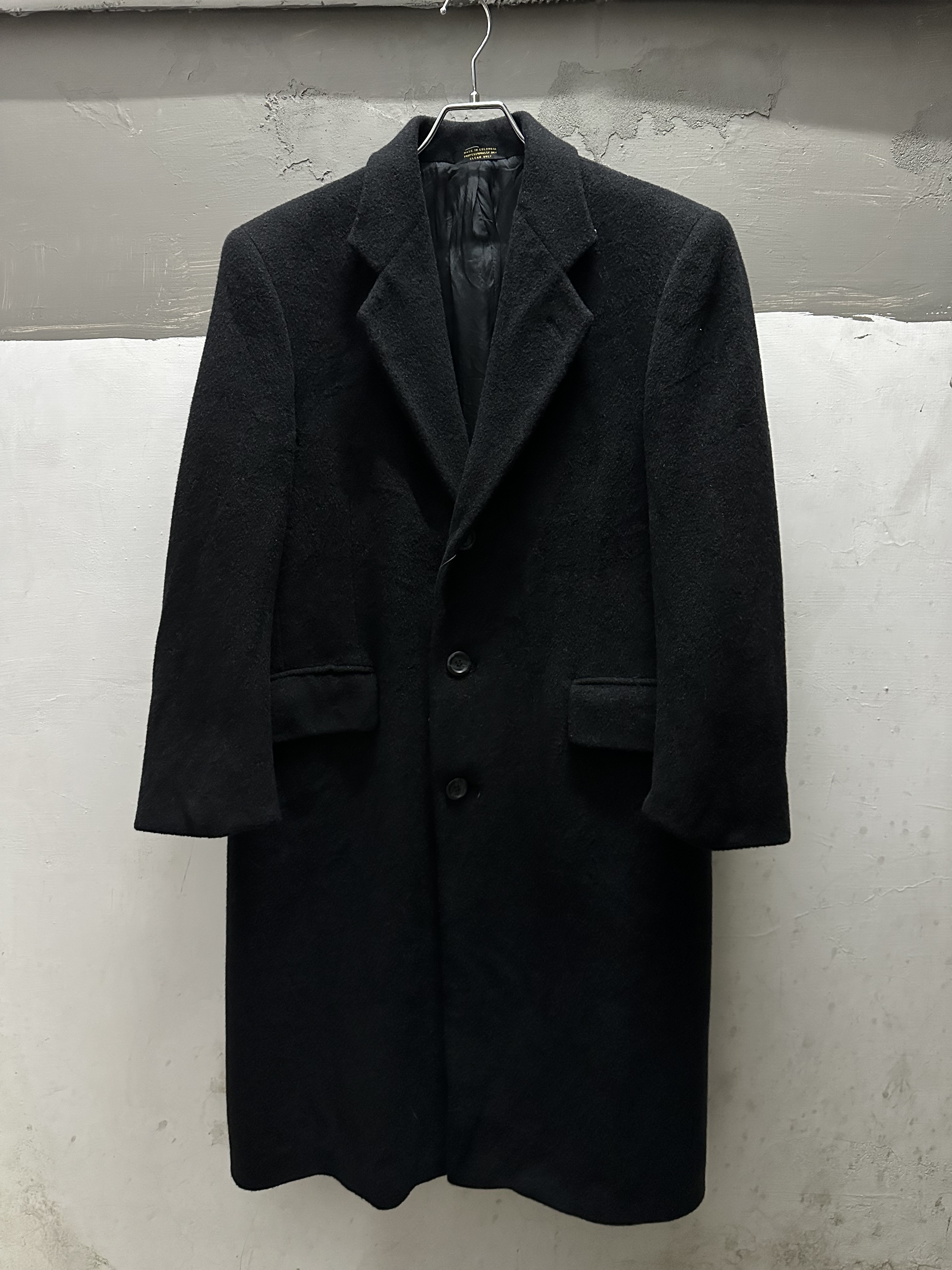 90-00s Cashmere Blend Chester Coat Woven in Italy Made in Colombia