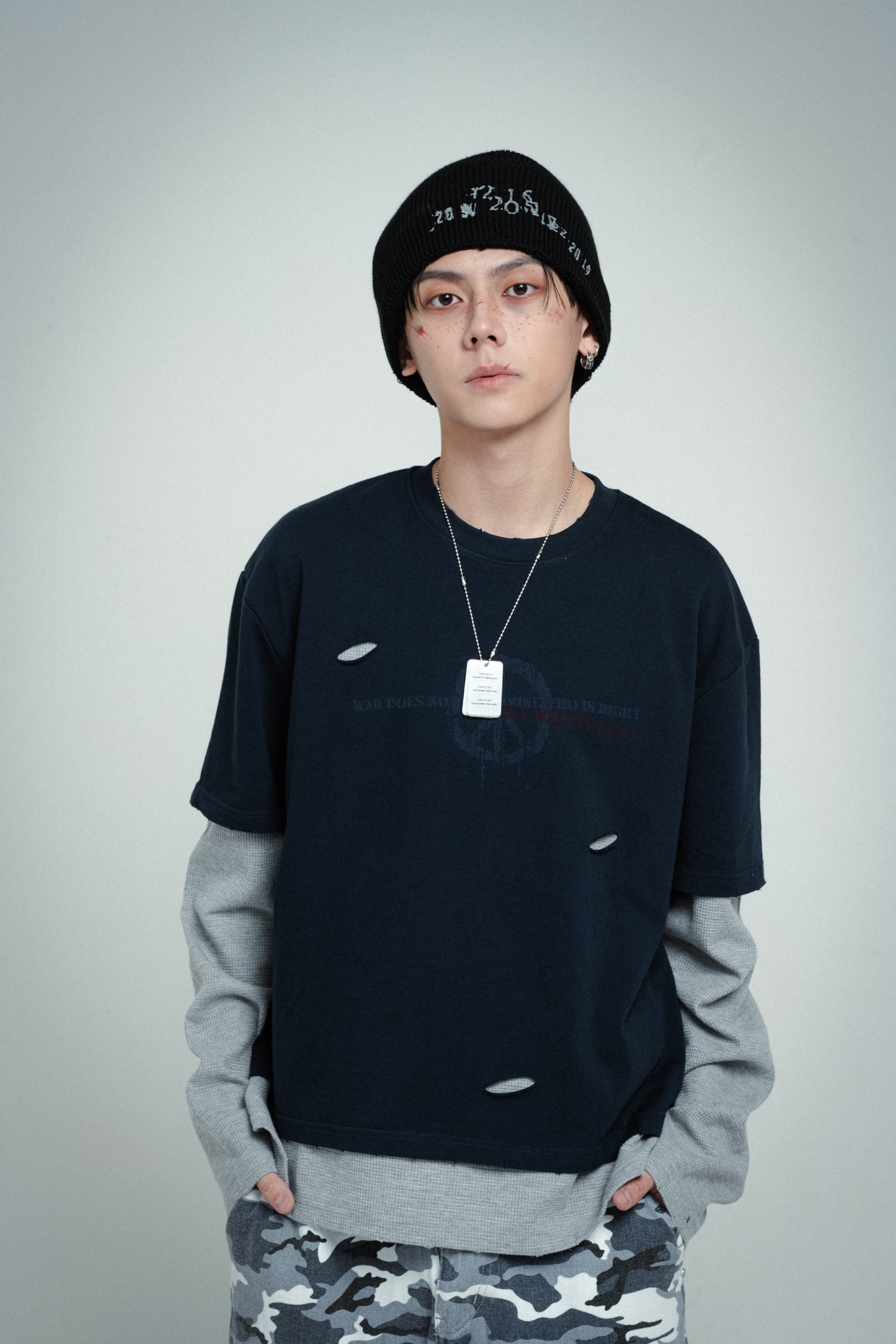 SIMON MADE WS-2504  VINTAGE 反戰 兩件式 薄長袖