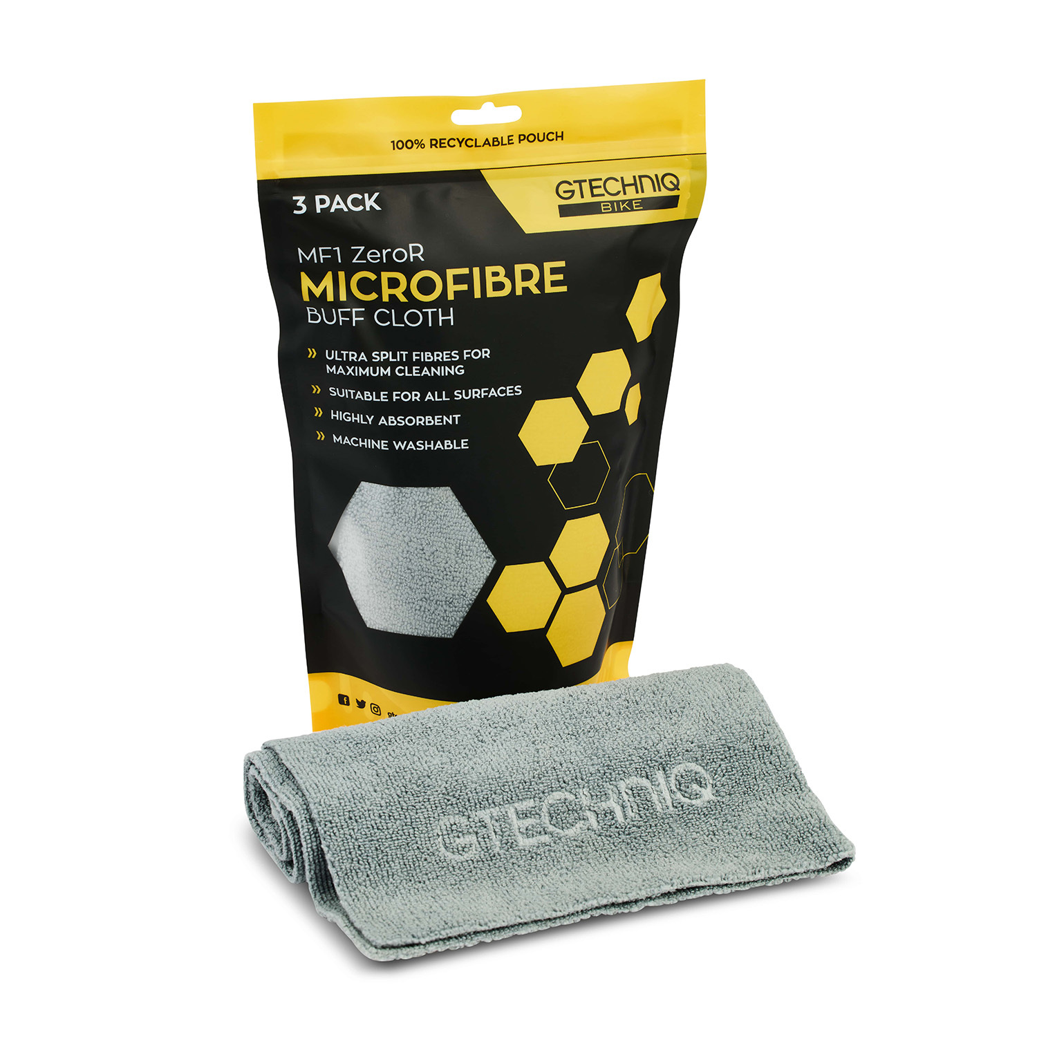 GTechniq Bike Microfibre Cloth 3-Pack