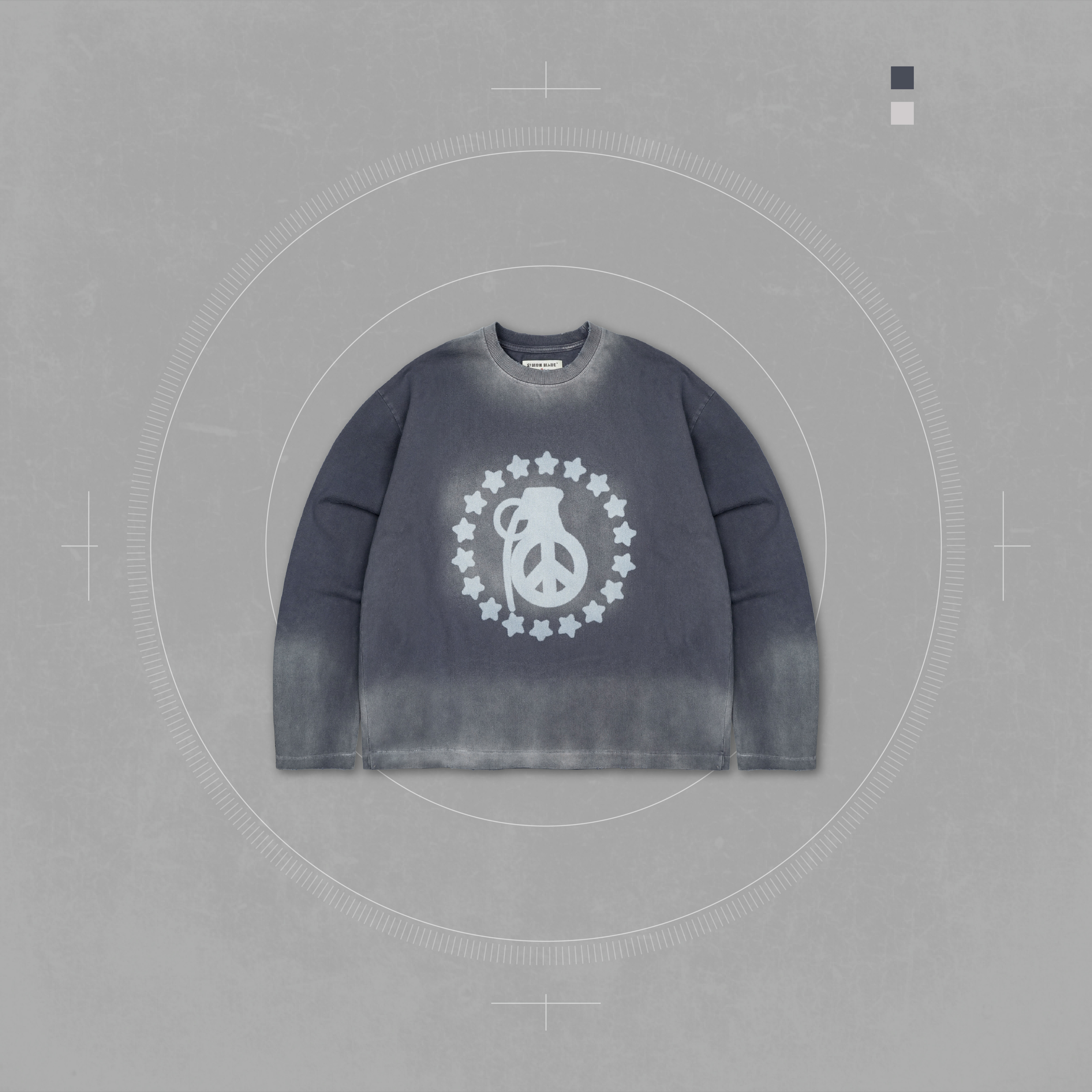 SIMON MADE WS-2503 星爆 手榴彈 水洗 薄長袖