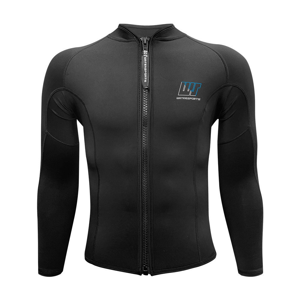1mm 中性四向拉伸抓毛游泳保暖夾克 - 黑