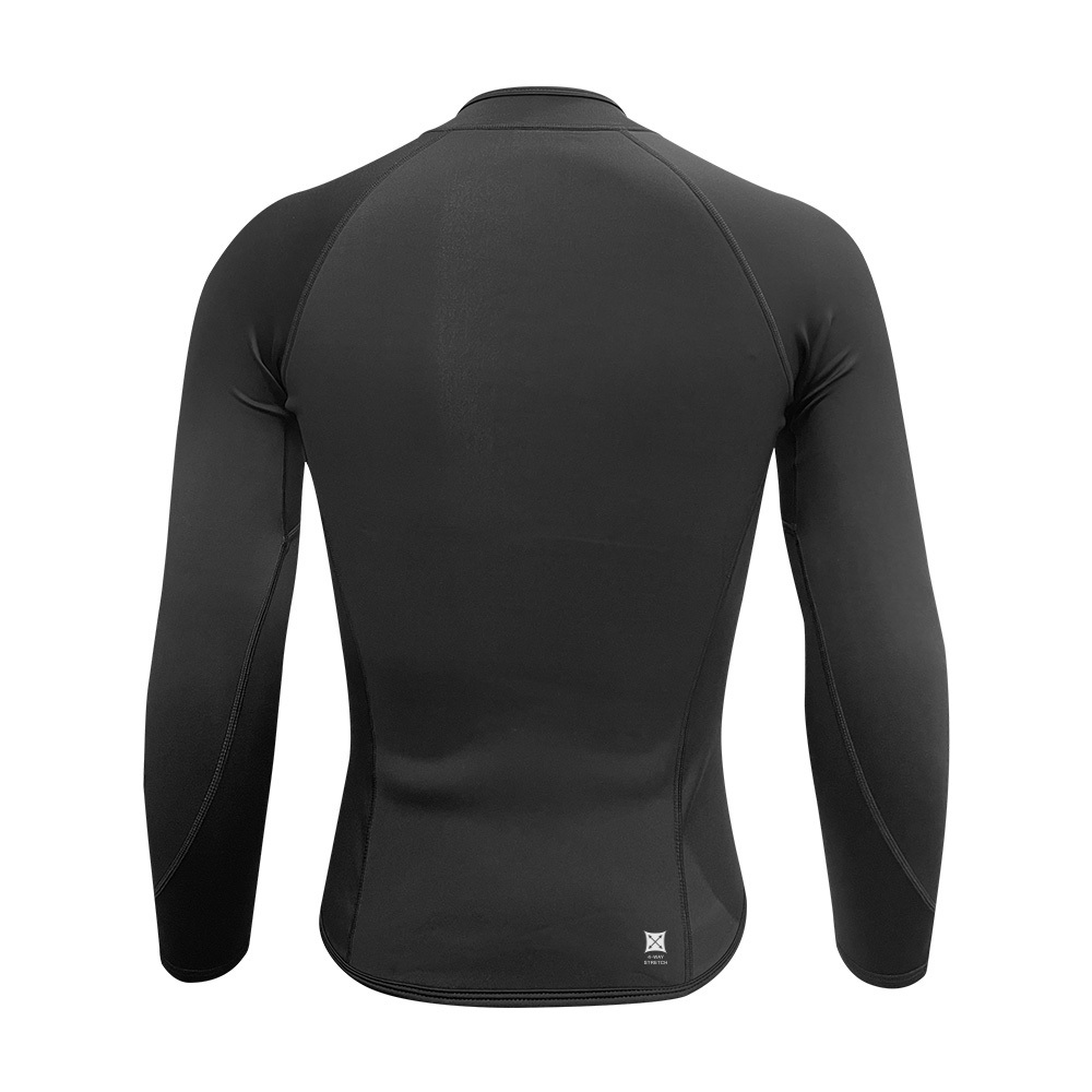 1mm 中性四向拉伸抓毛游泳保暖夾克 - 黑