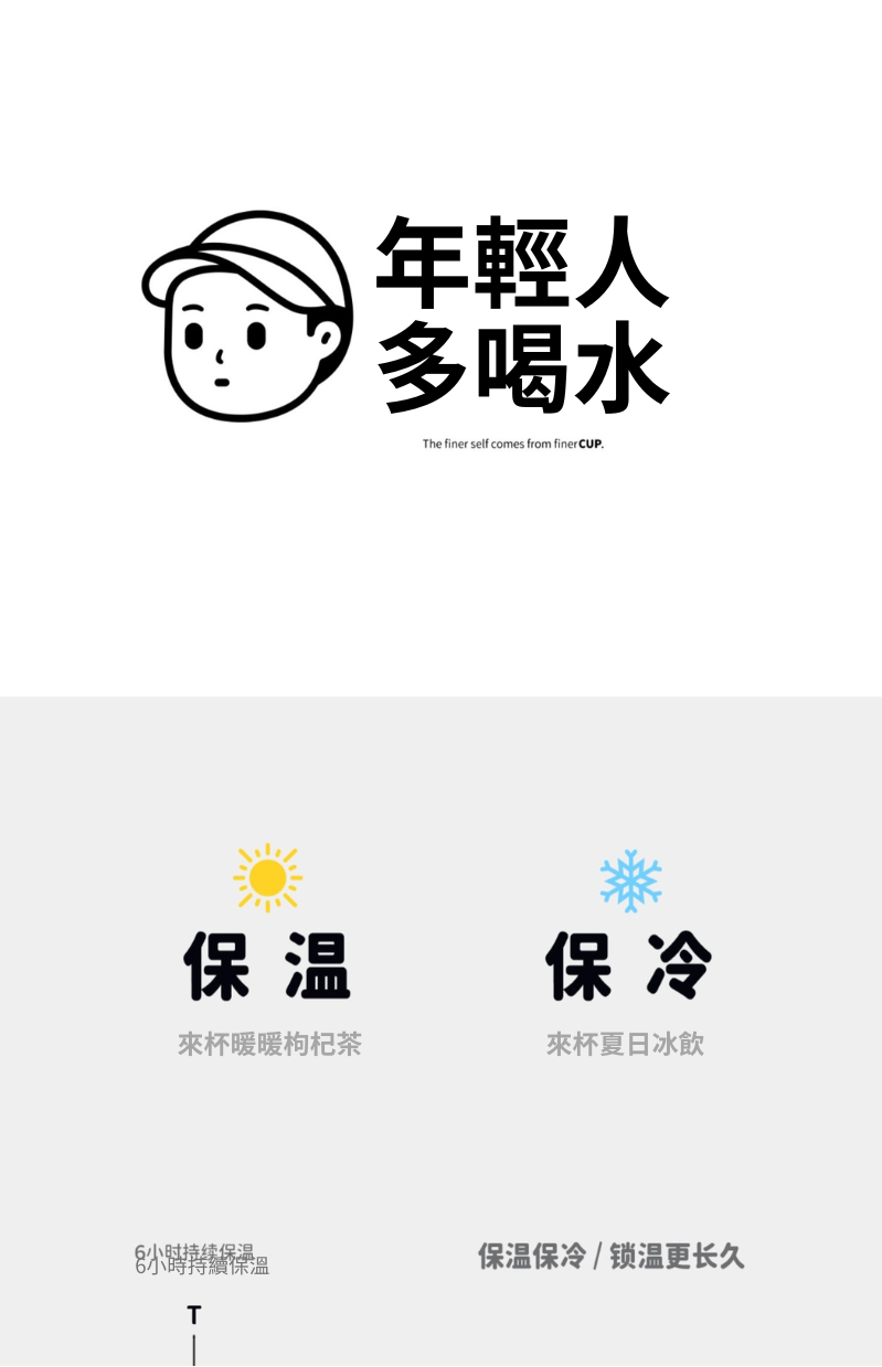 Finerworld 便携式隨身高顏值保溫杯