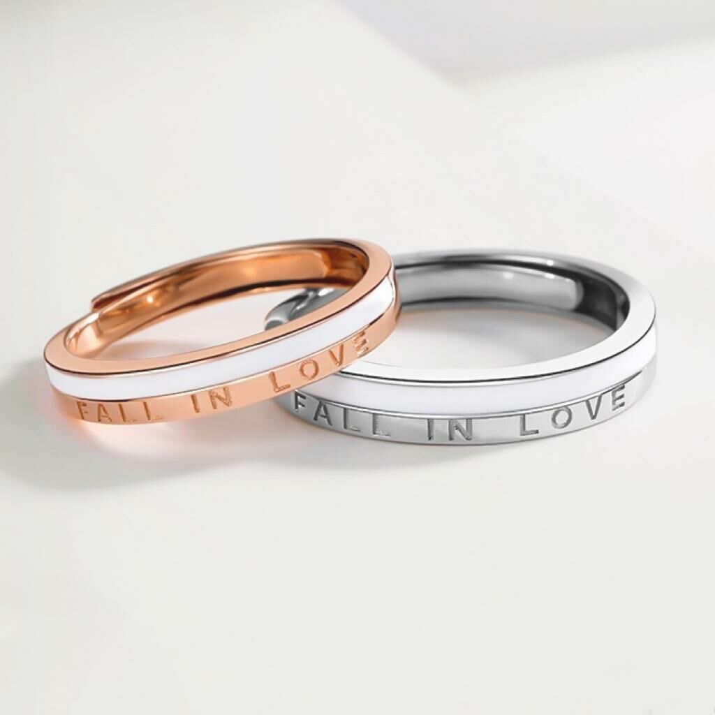 「FALL IN YOU」  情侶戒指💍 免費刻字✒️