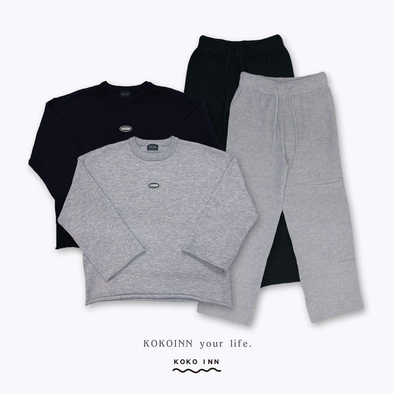 KOKOINN 針織親膚毛衣長褲套裝