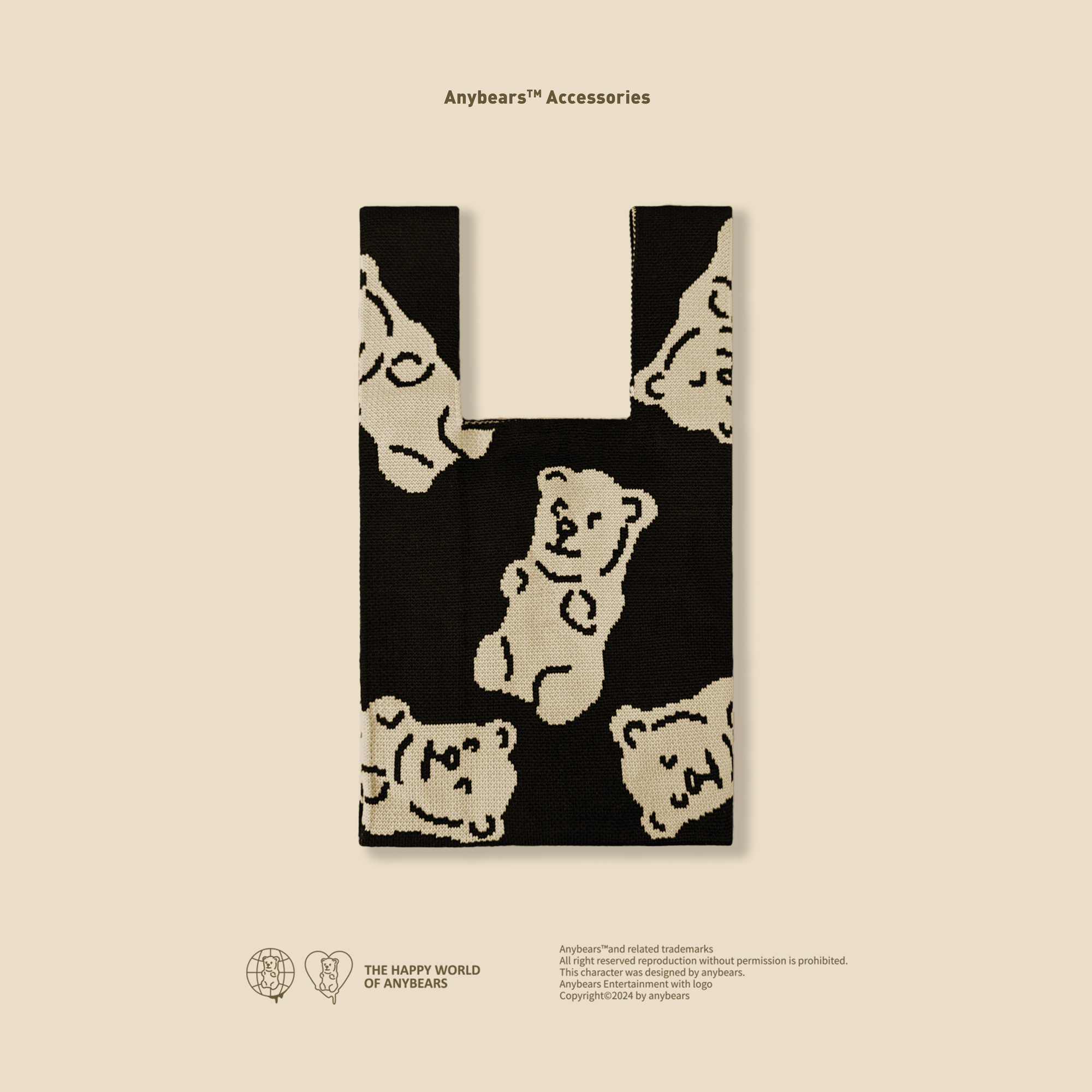 ANYBEARS® OG BEAR Project Bag OG編織小熊手提袋