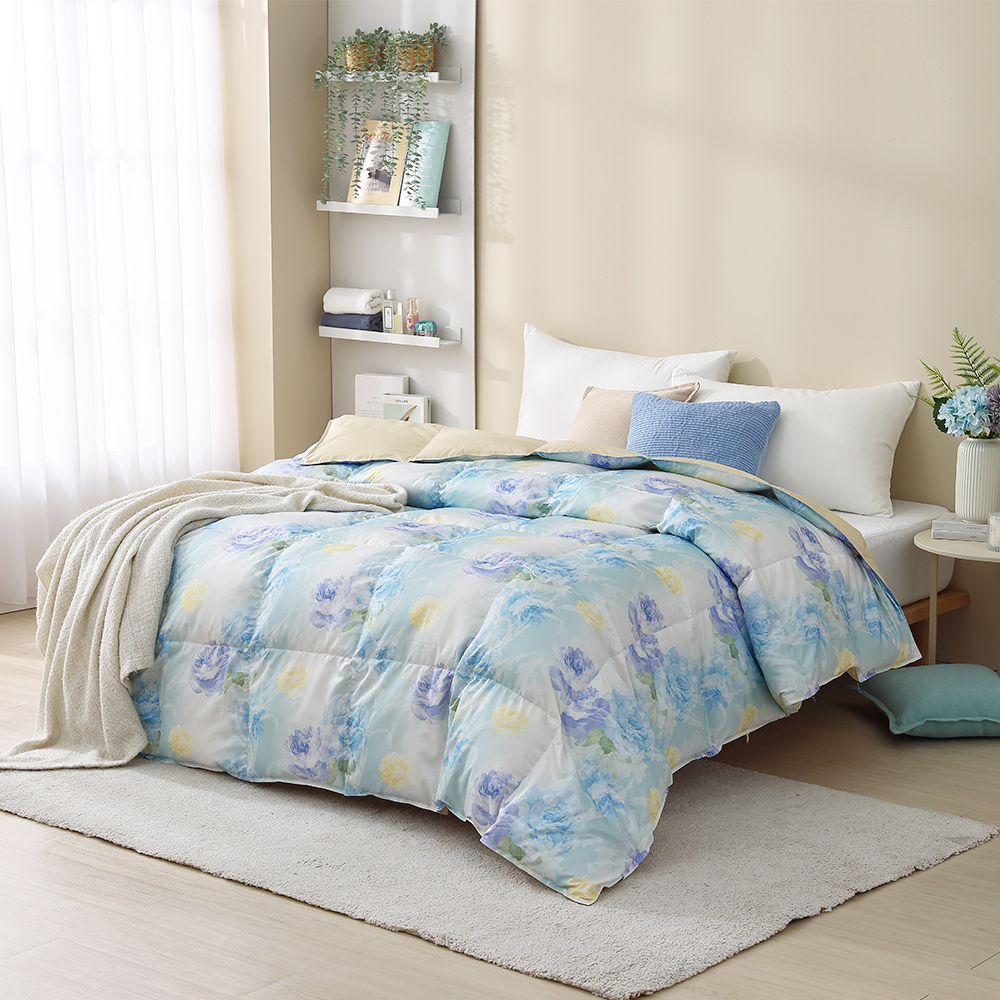 【藍貓Blue cat】100%羽絨印花被-台灣製造