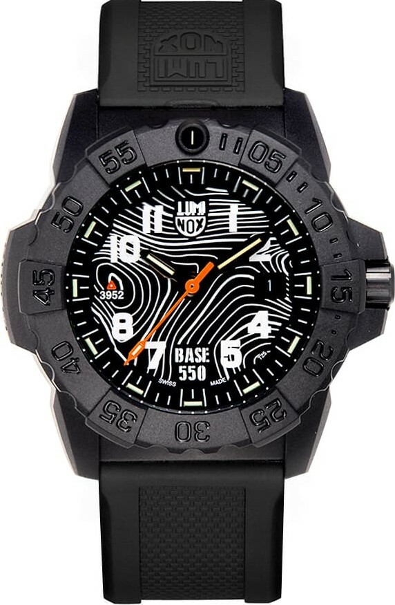 萬年鐘錶 - LUMINOX 雷明時  3952M玉山主峰等高線夜光面盤 BASE550聯名限量紀念錶/雙錶帶禮盒組 1LM-3501BASE 錶徑45MM