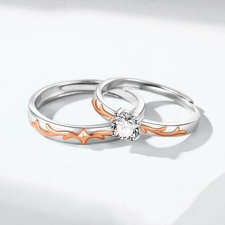 「一“鹿”有你」 情侶戒指💍 免費刻字✒️S999純銀