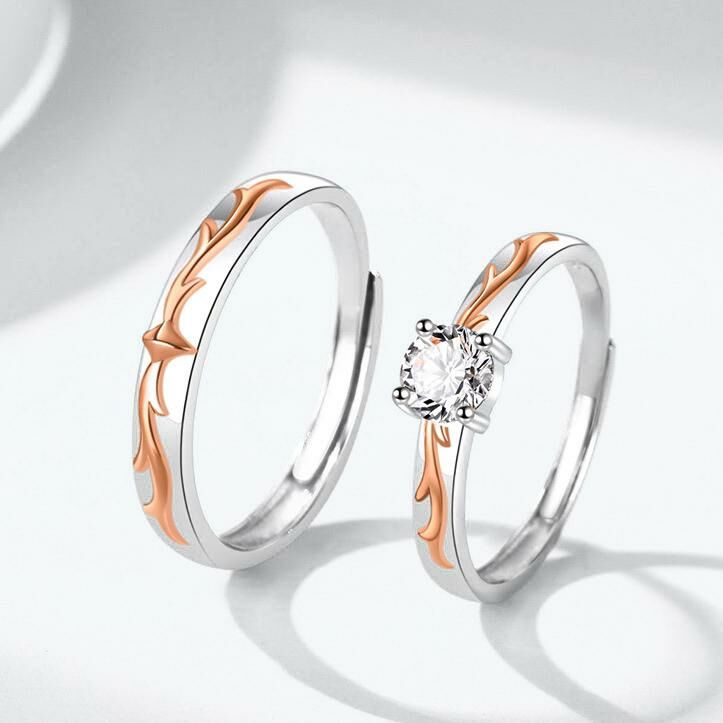 「一“鹿”有你」 情侶戒指💍 免費刻字✒️S999純銀